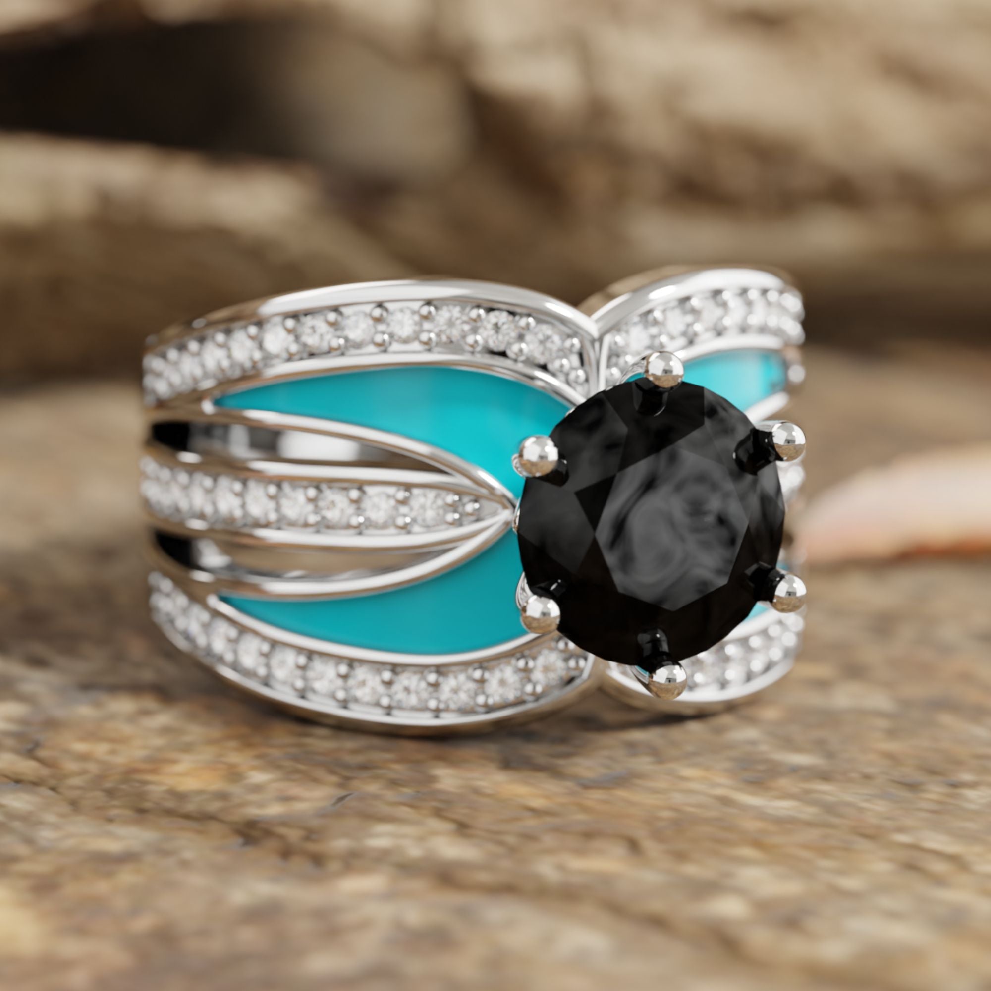 Intersect Radiance Ring - Black Onyx - Serene Western