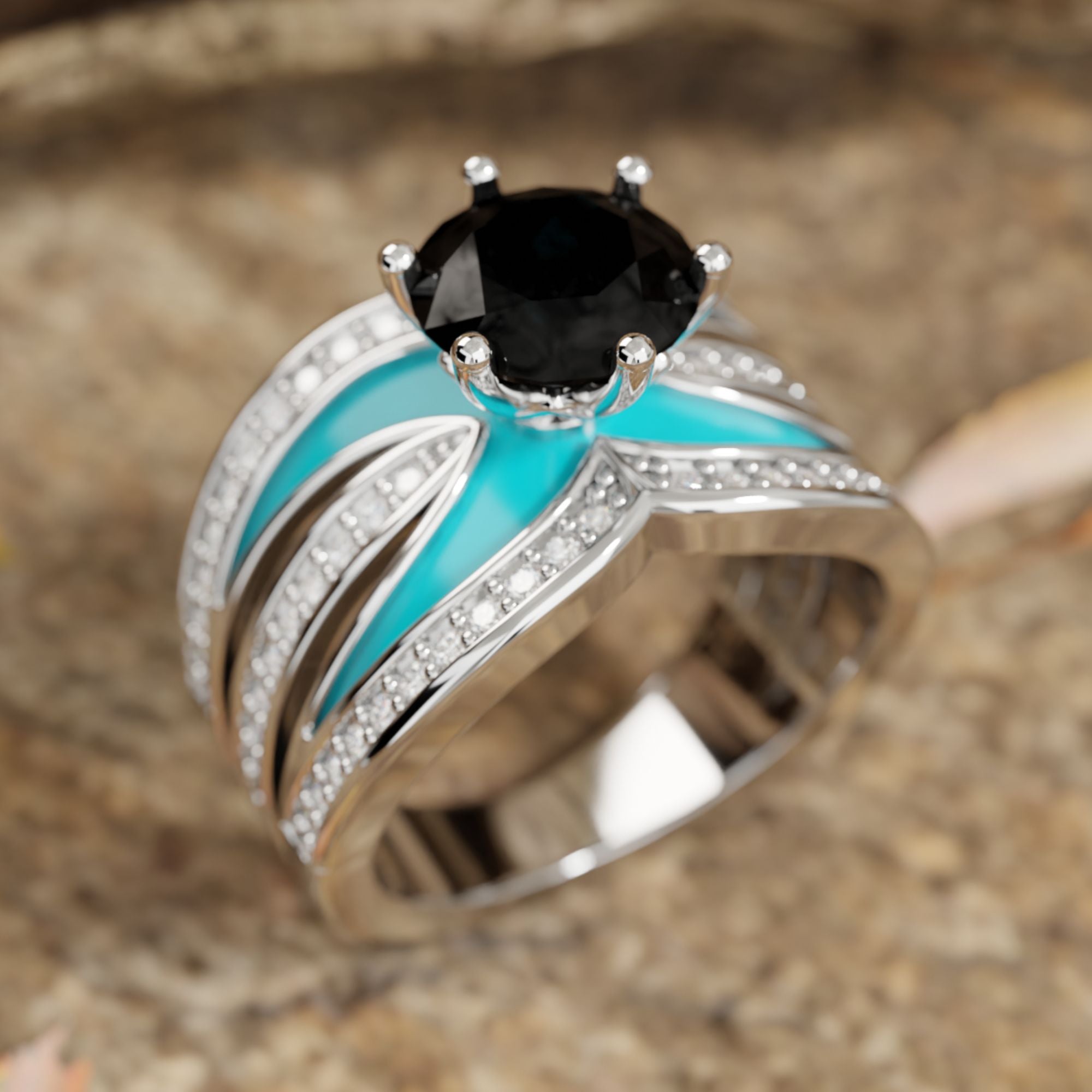 Intersect Radiance Ring - Black Onyx - Serene Western