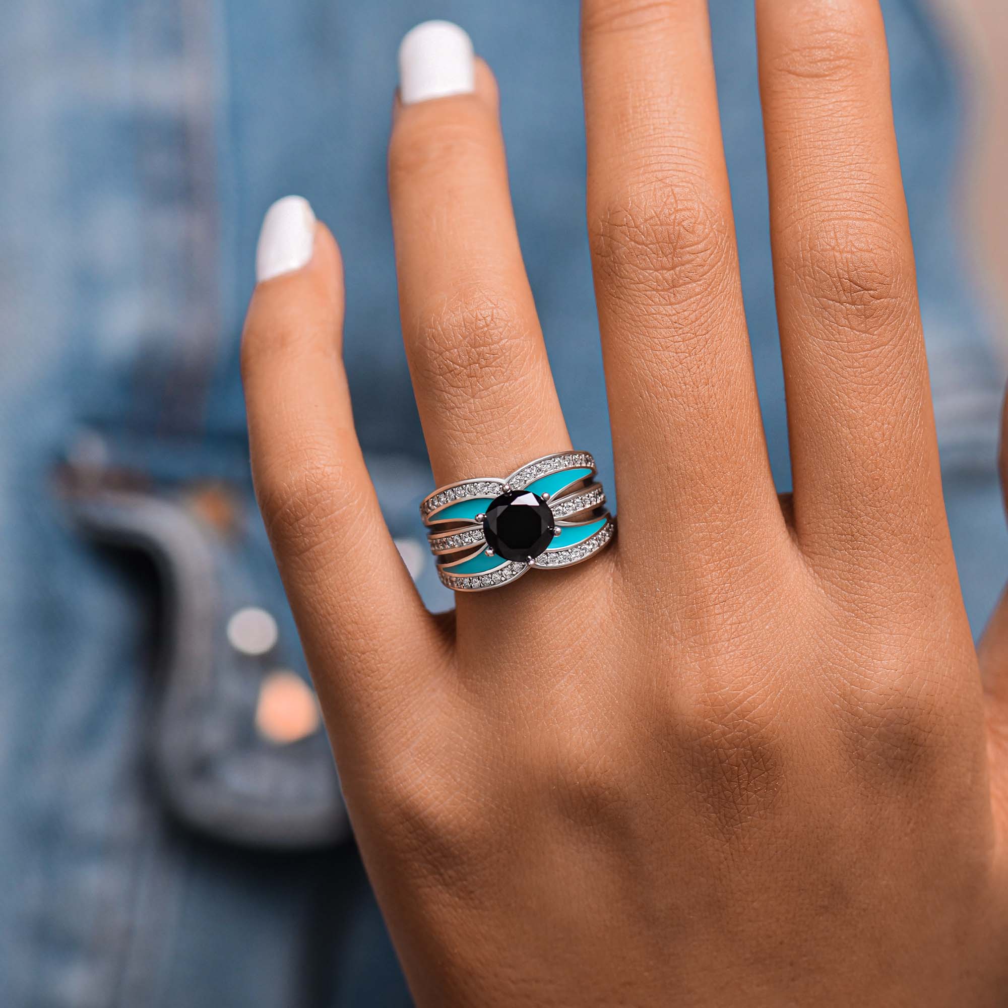 Intersect Radiance Ring - Black Onyx - Serene Western