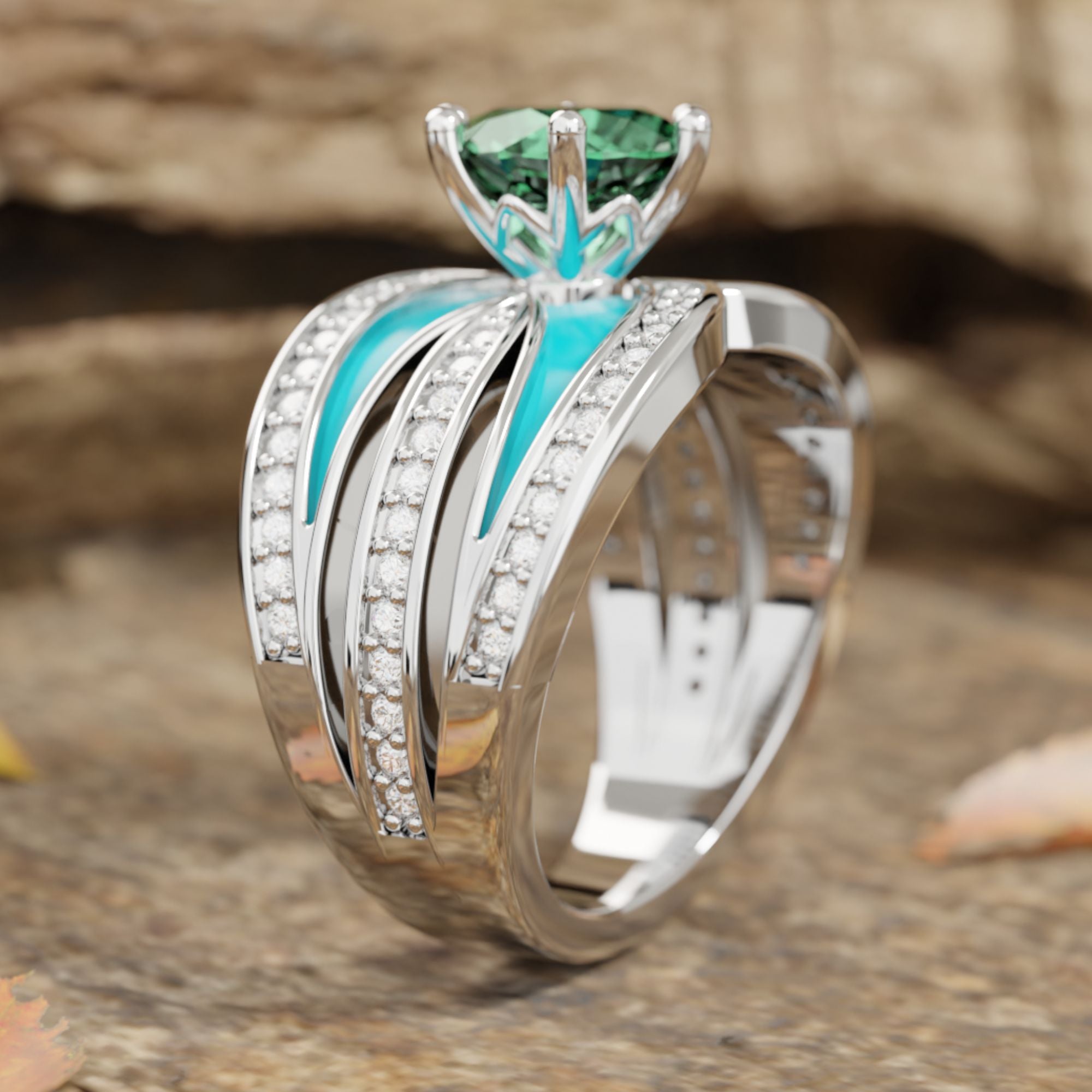 Intersect Radiance Ring - Emerald - Serene Western