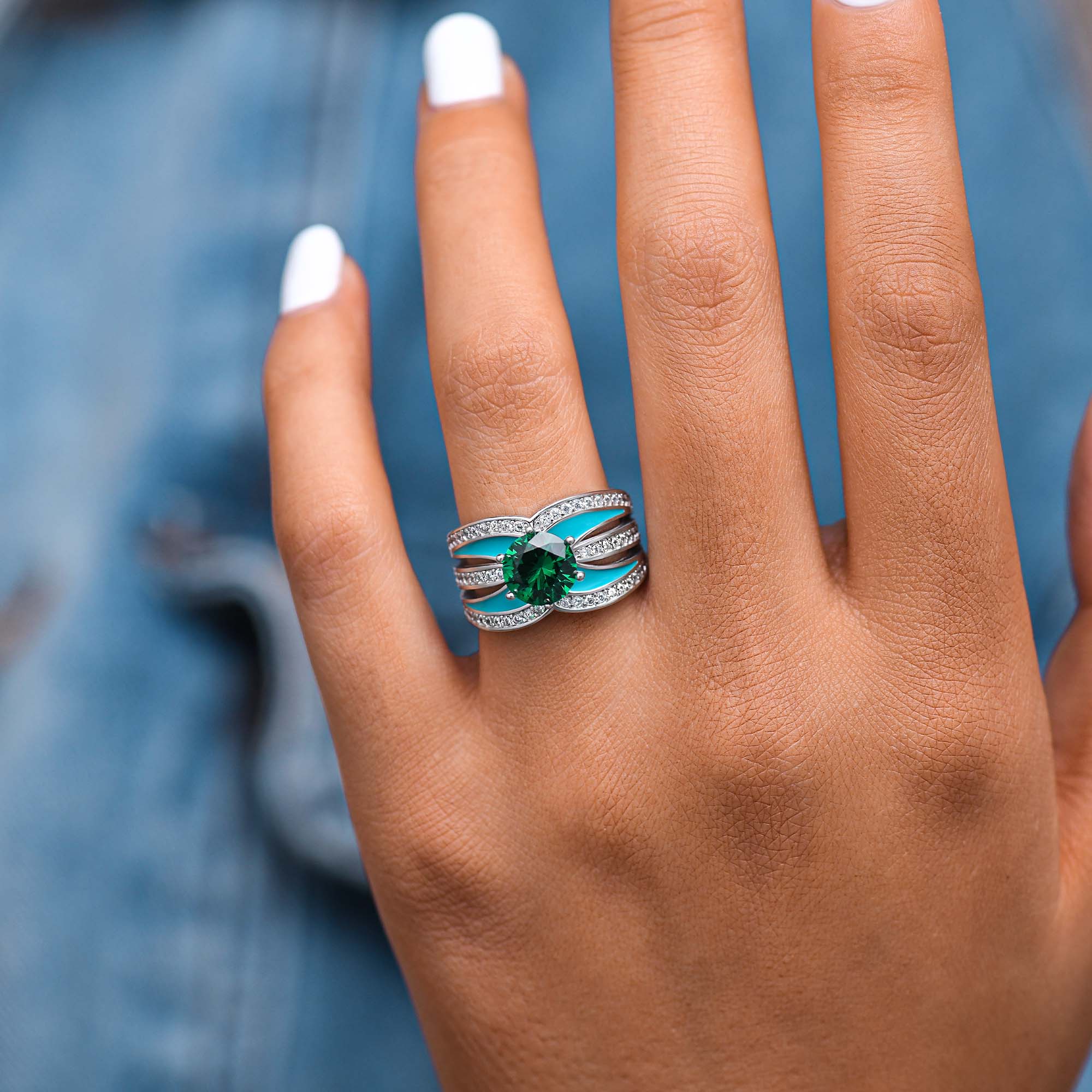 Intersect Radiance Ring - Emerald - Serene Western