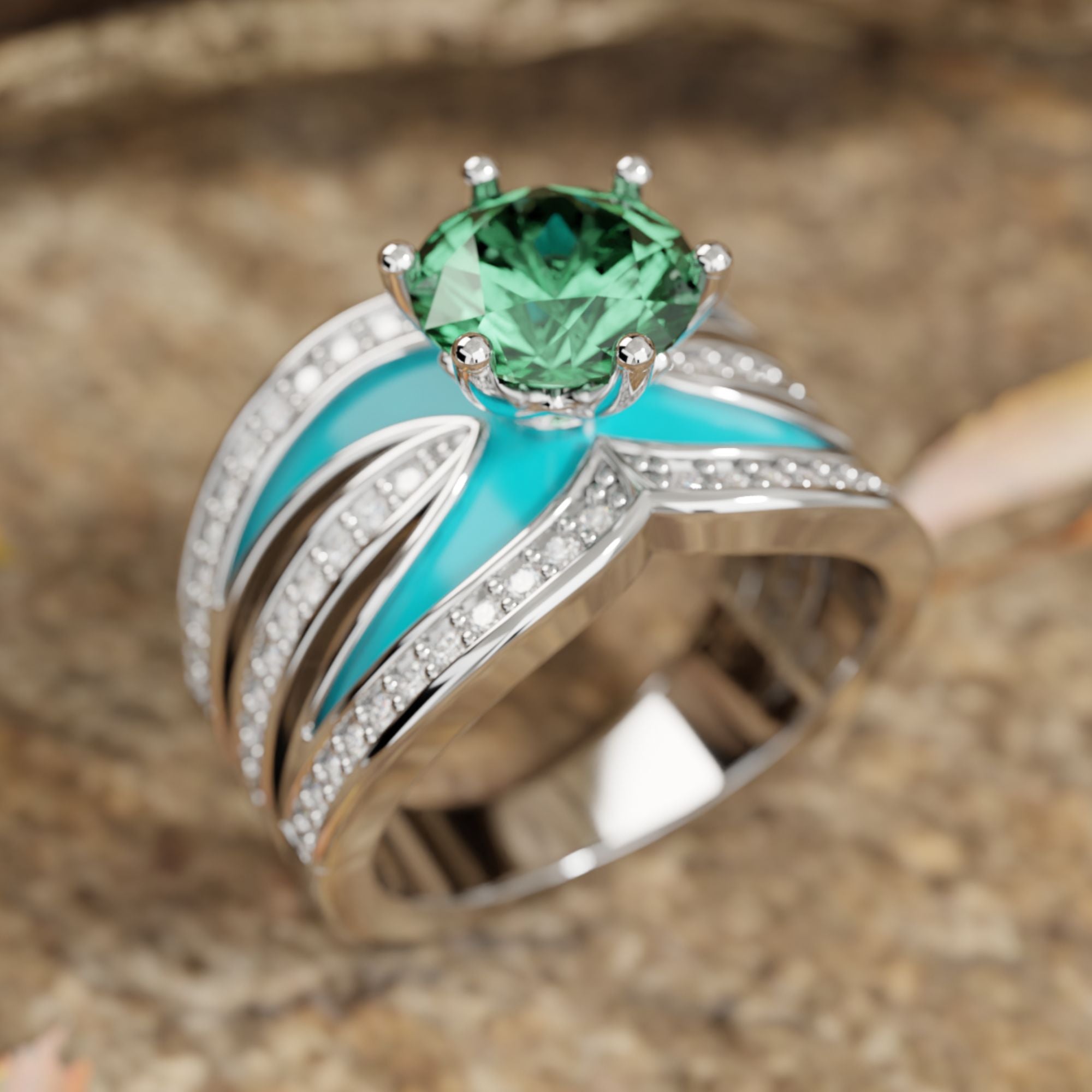 Intersect Radiance Ring - Emerald - Serene Western