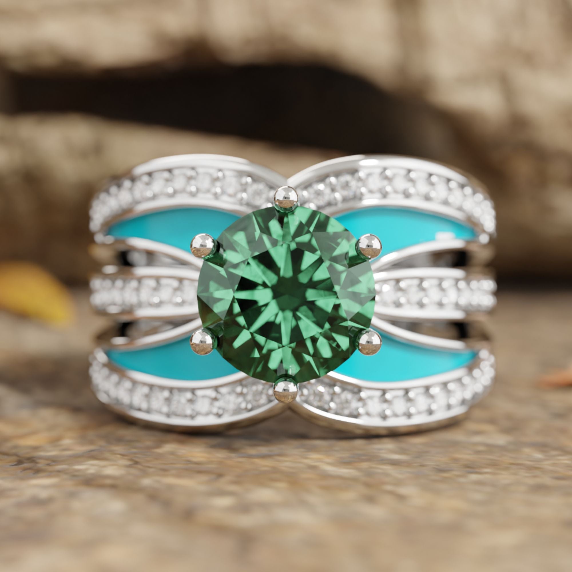 Intersect Radiance Ring - Emerald - Serene Western