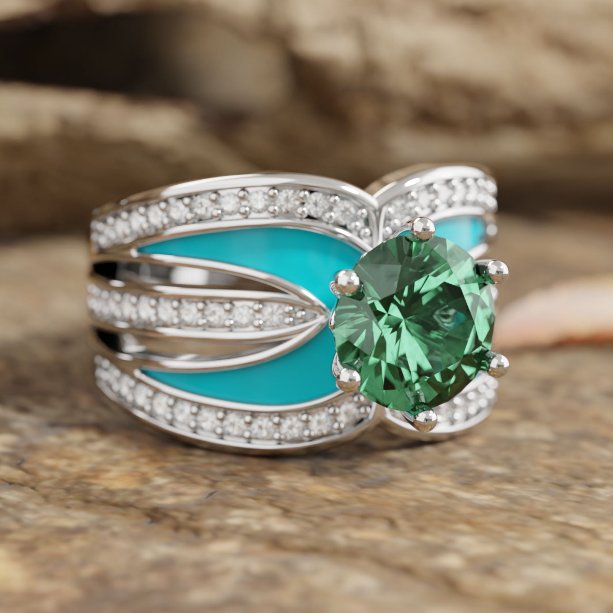 Intersect Radiance Ring - Emerald - Serene Western