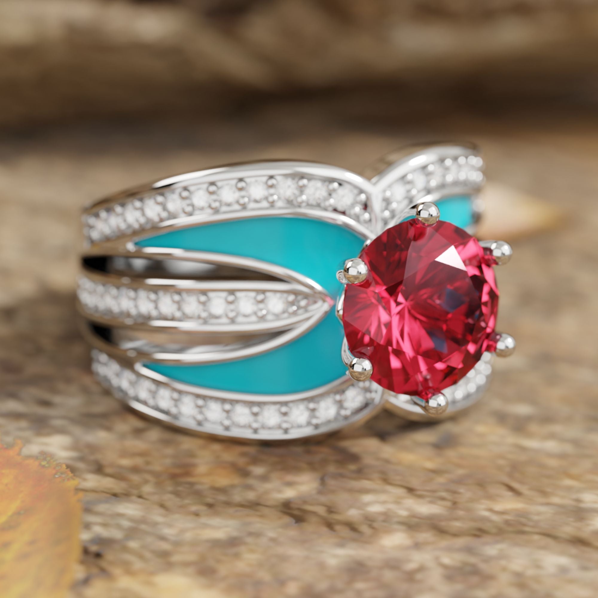 Intersect Radiance Ring - Ruby - Serene Western