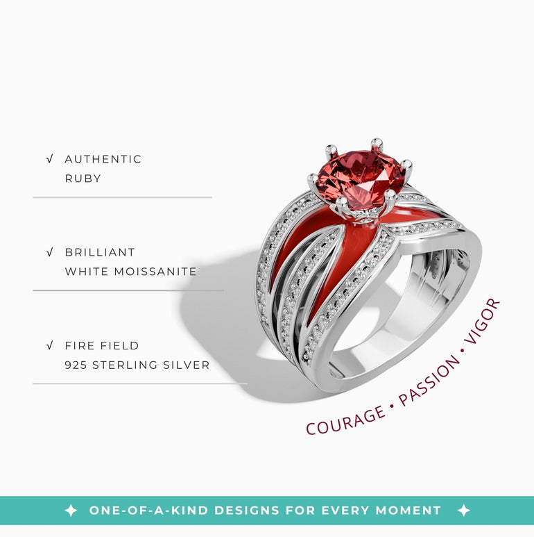 Intersect Radiance Ring - Ruby - Serene Western