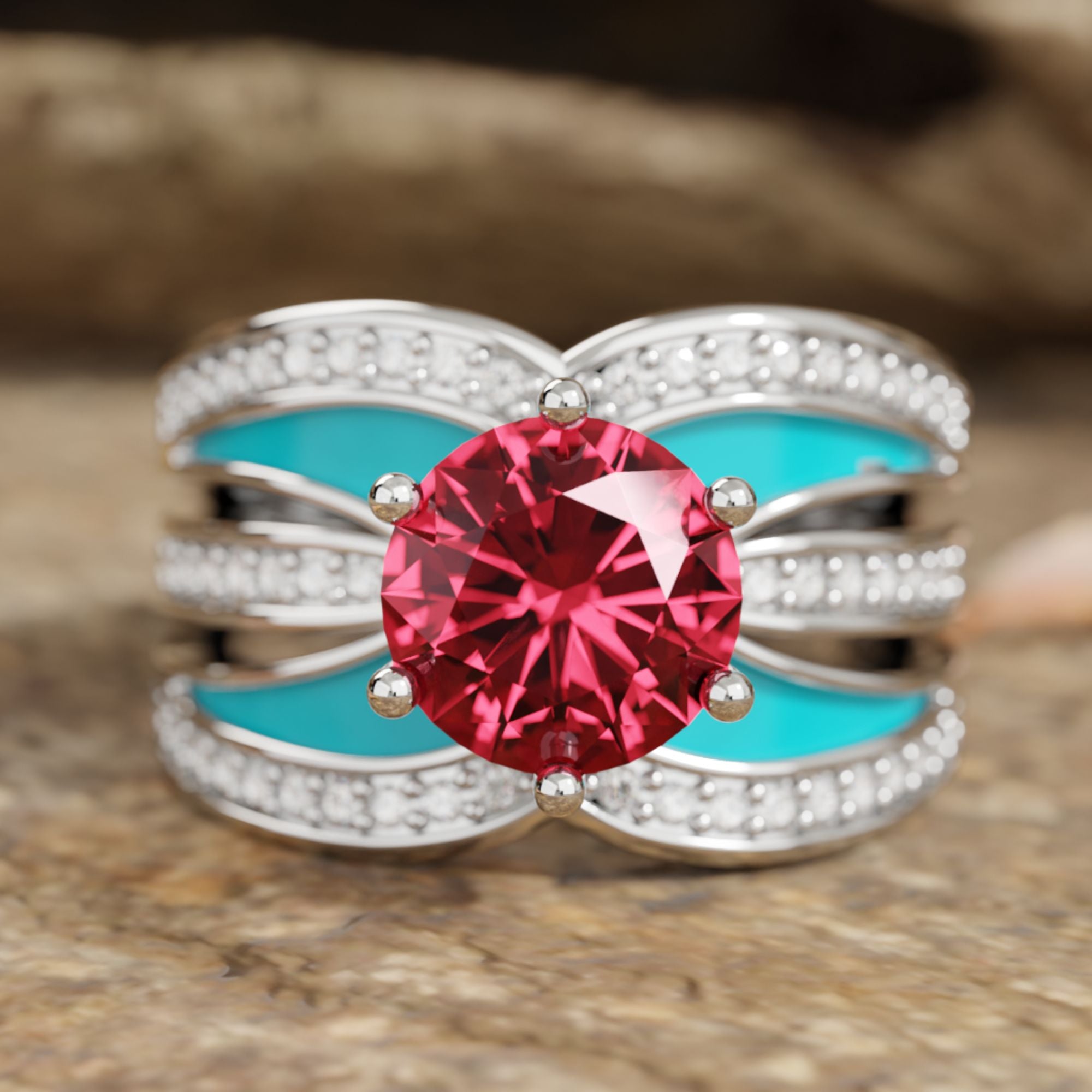 Intersect Radiance Ring - Ruby - Serene Western