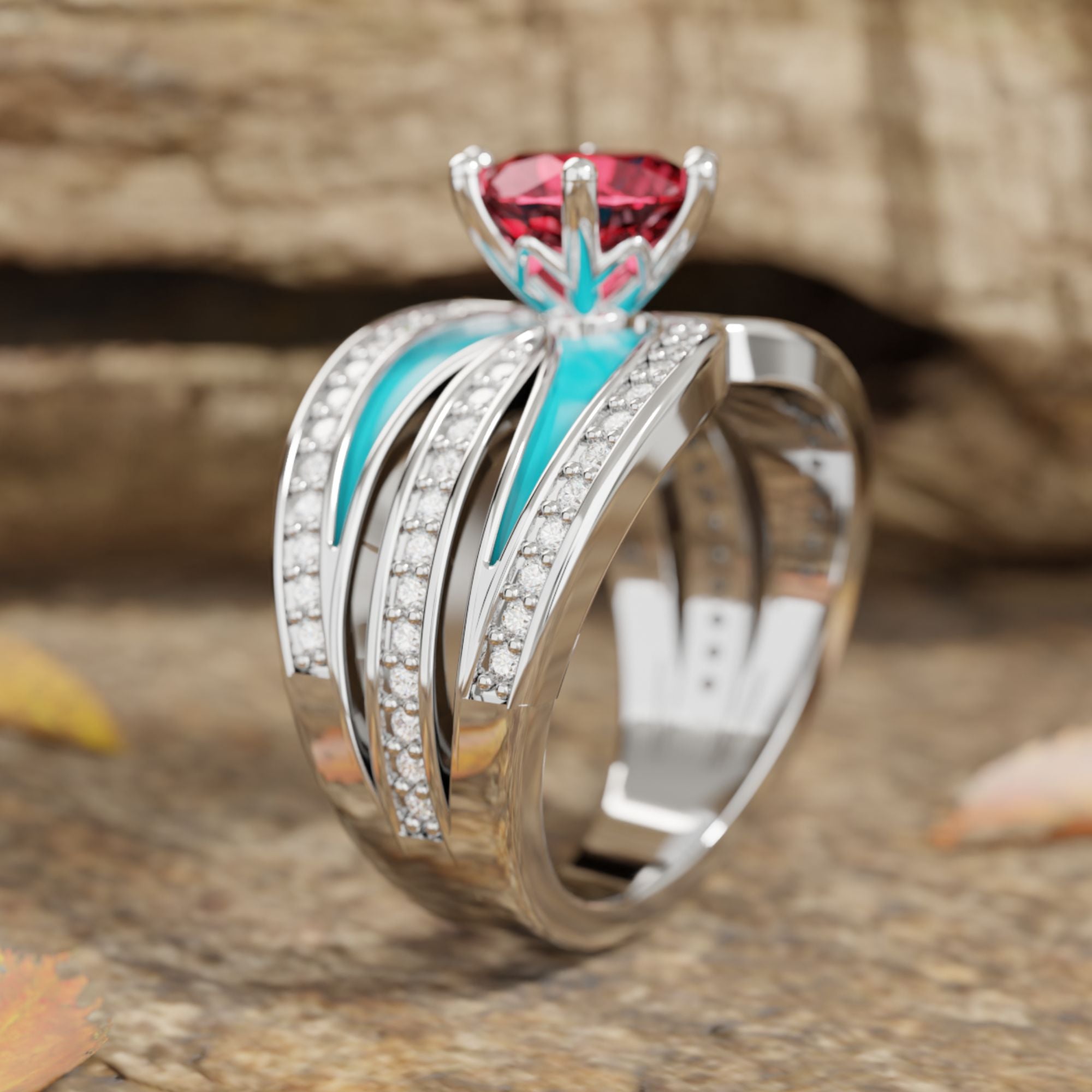 Intersect Radiance Ring - Ruby - Serene Western