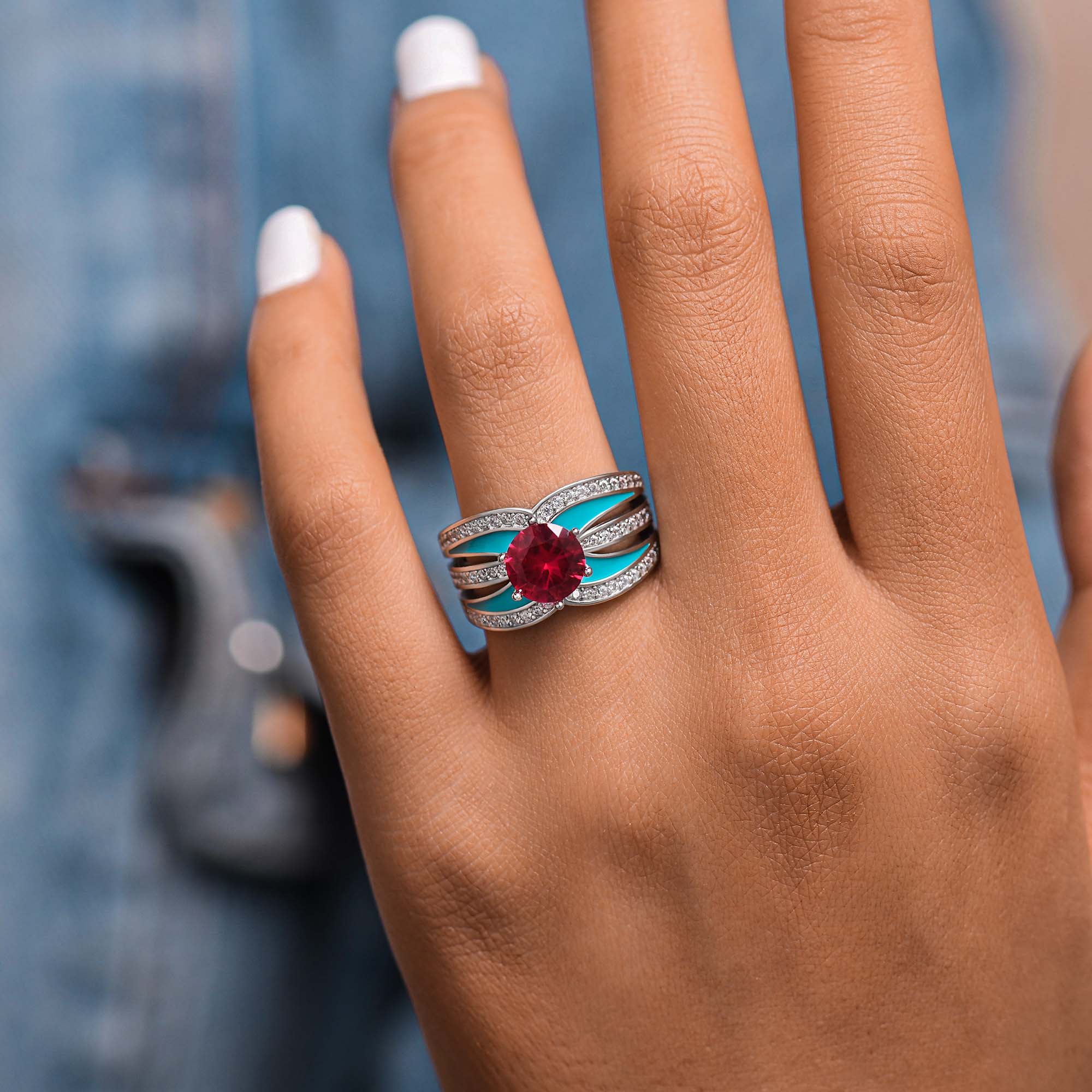 Intersect Radiance Ring - Ruby - Serene Western