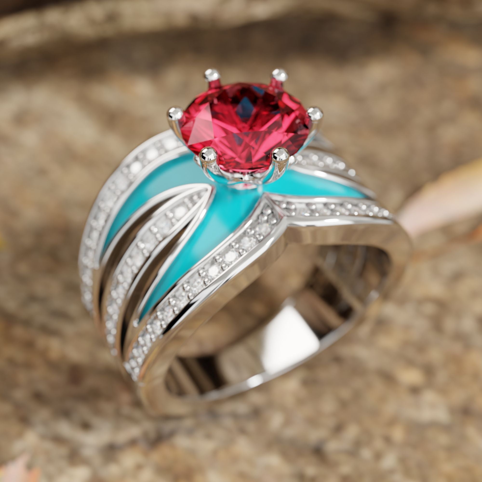 Intersect Radiance Ring - Ruby - Serene Western