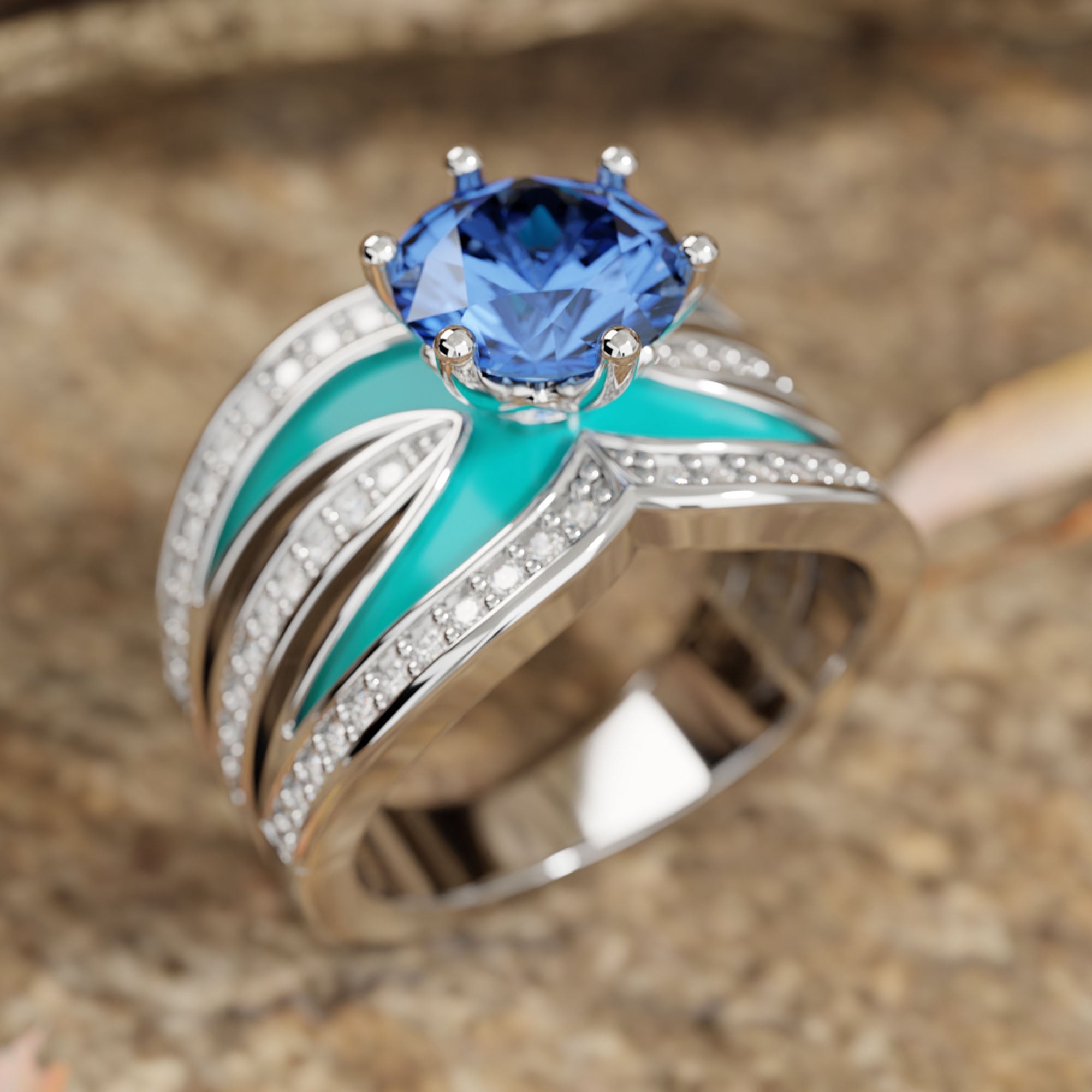 Intersect Radiance Ring - Sapphire - Serene Western