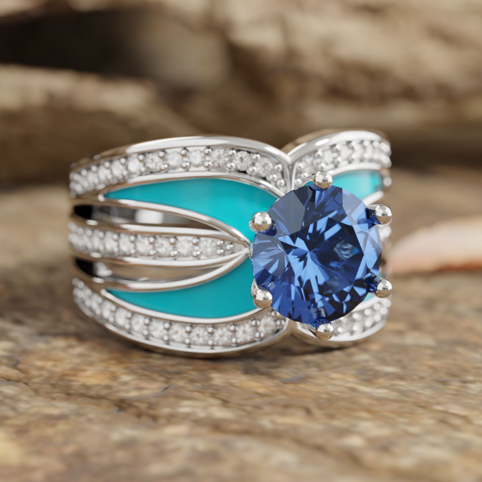 Intersect Radiance Ring - Sapphire - Serene Western