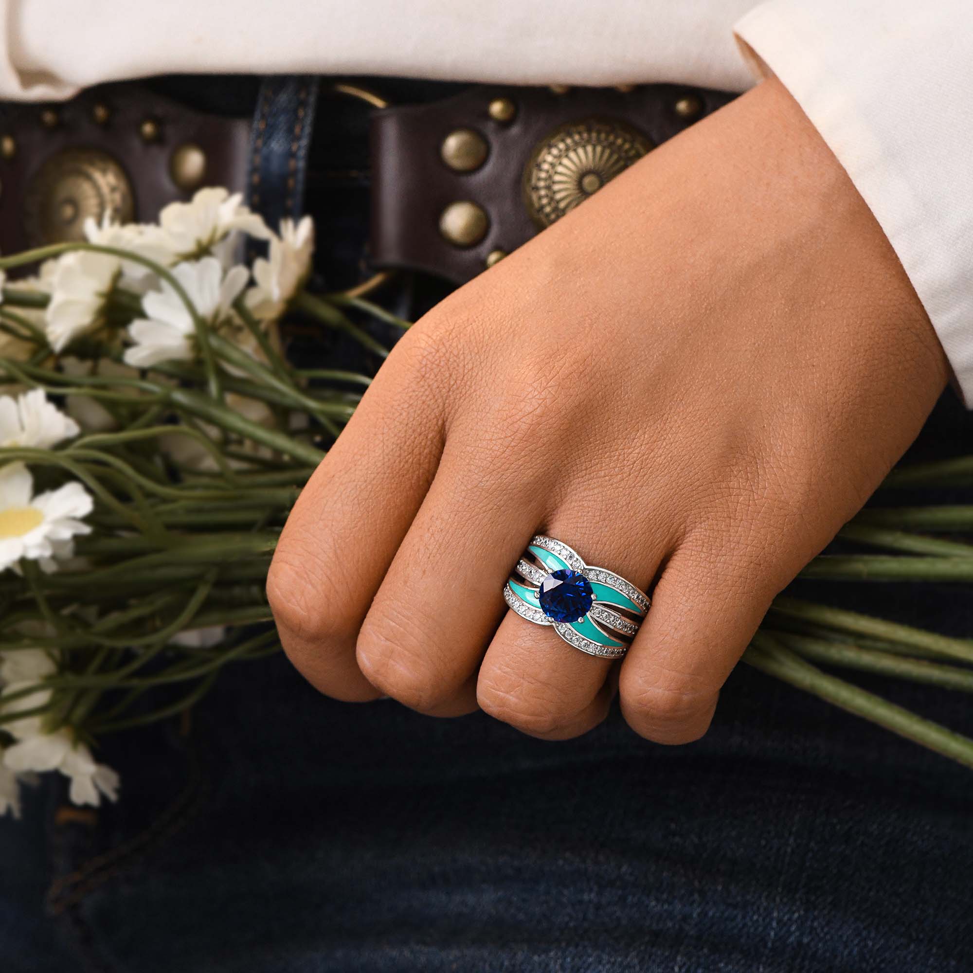 Intersect Radiance Ring - Sapphire - Serene Western