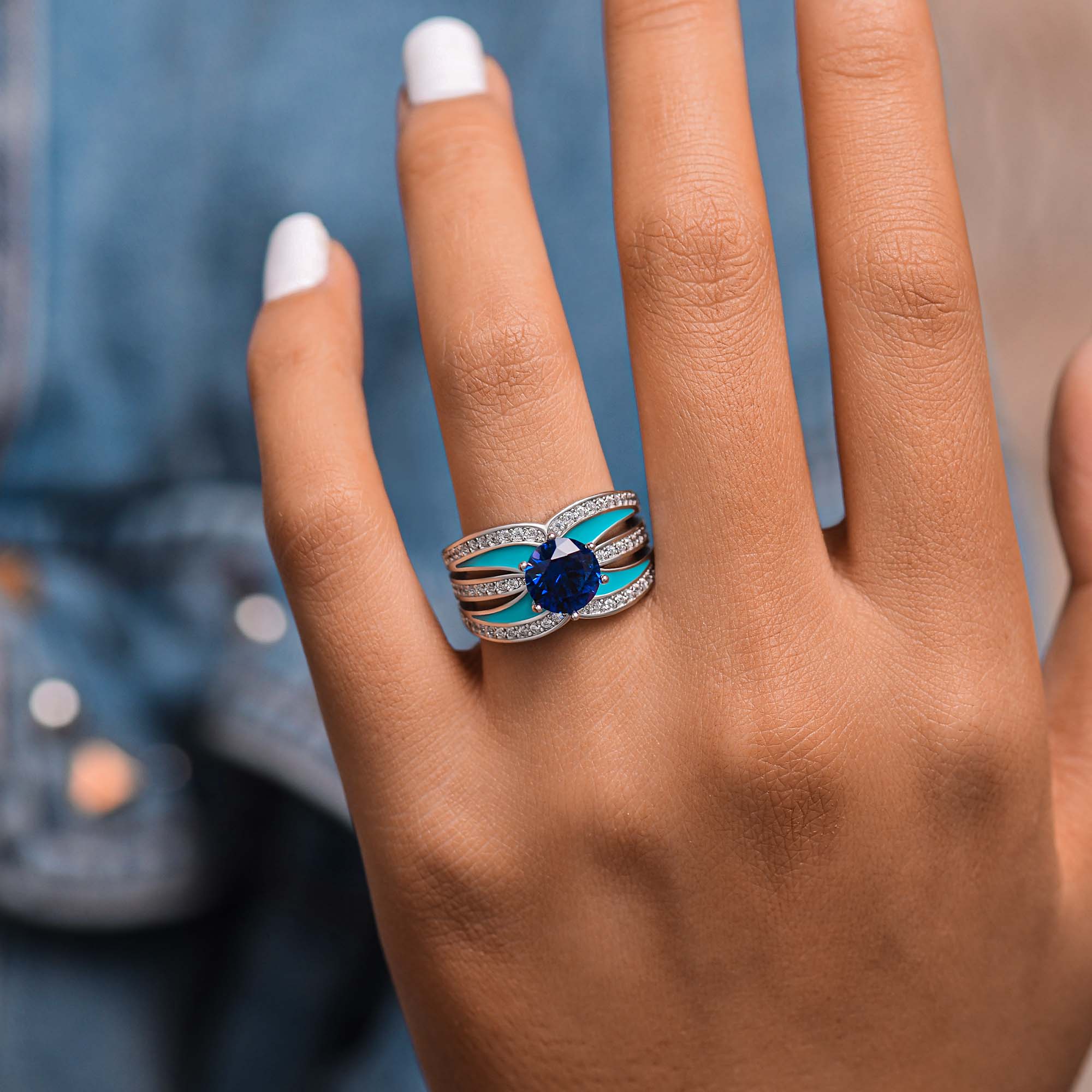 Intersect Radiance Ring - Sapphire - Serene Western