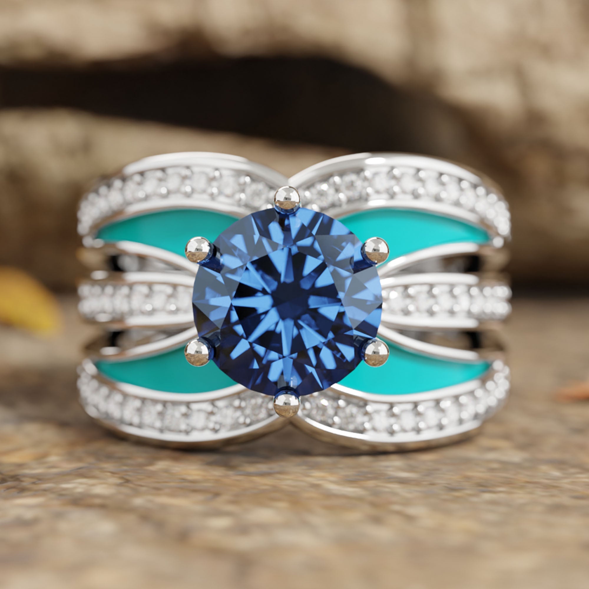 Intersect Radiance Ring - Sapphire - Serene Western