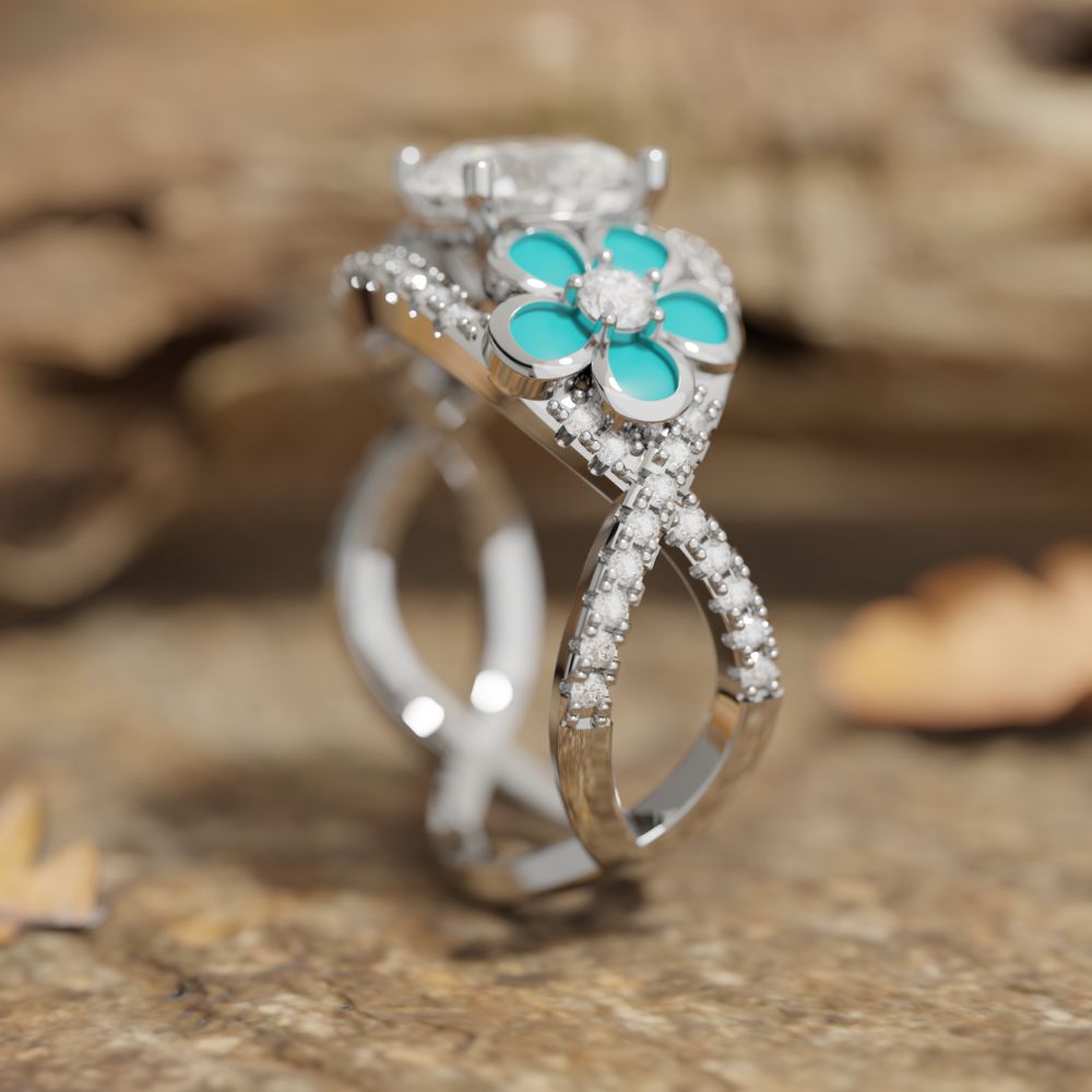 Intertwined Blooming Bud Ring - Serene Western