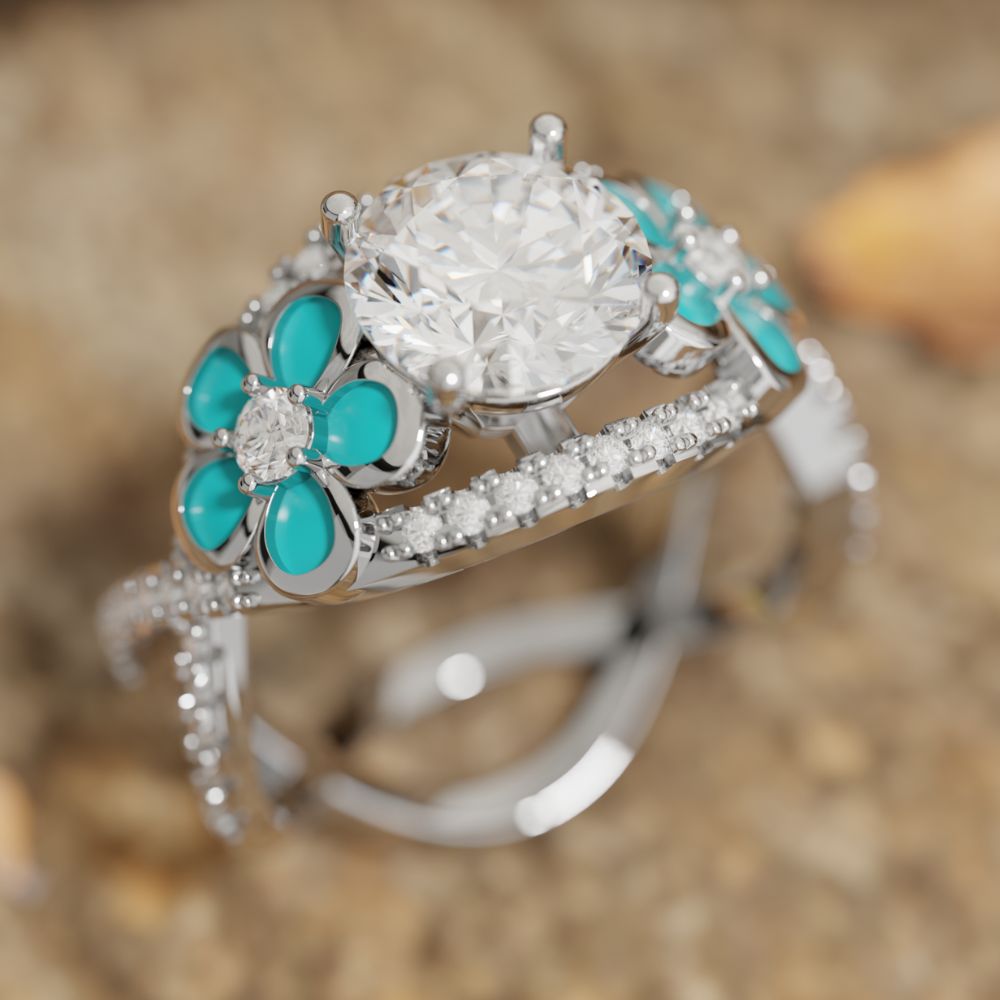 Intertwined Blooming Bud Ring - Serene Western