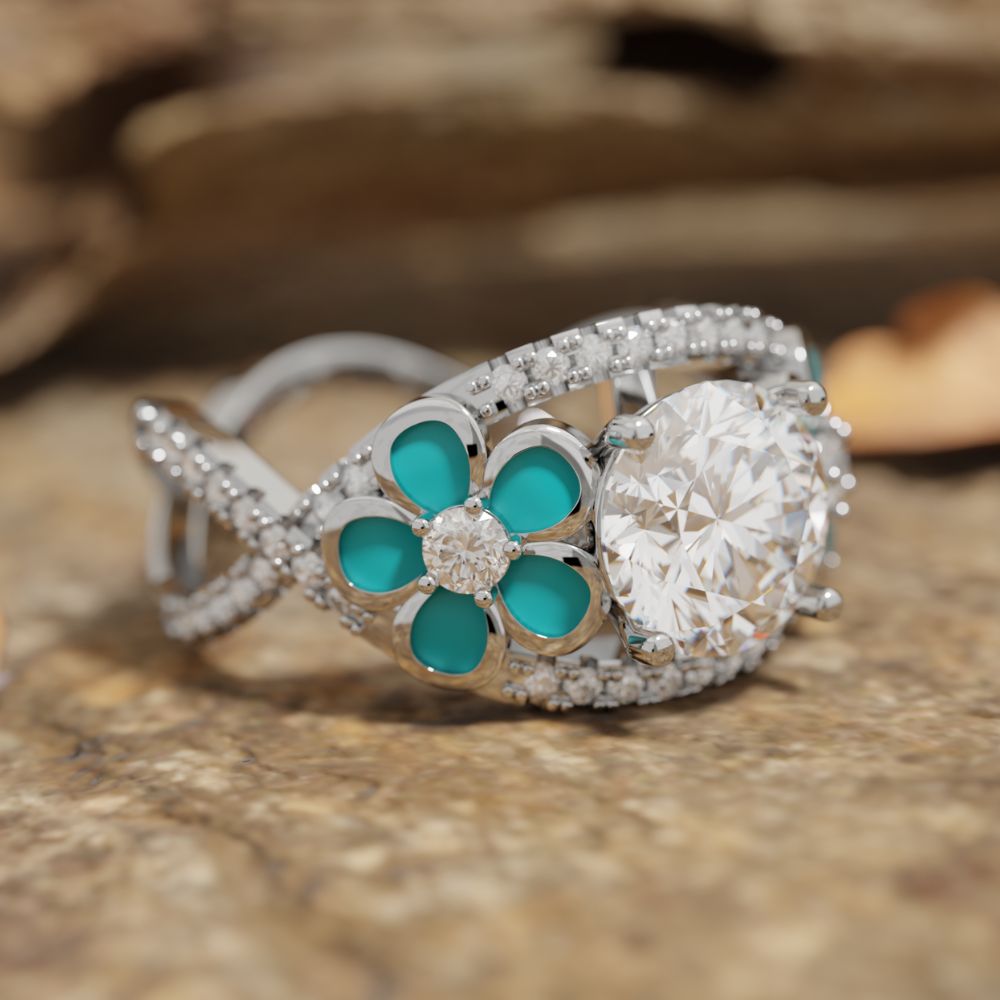 Intertwined Blooming Bud Ring - Serene Western