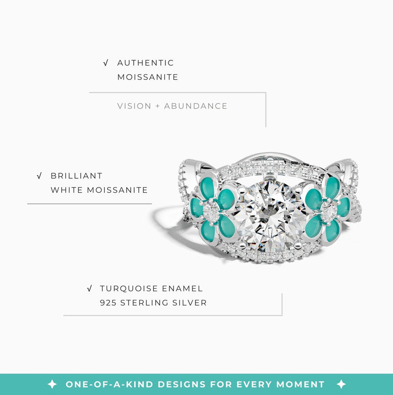 Intertwined Blooming Bud Ring - Moissanite - Serene Western