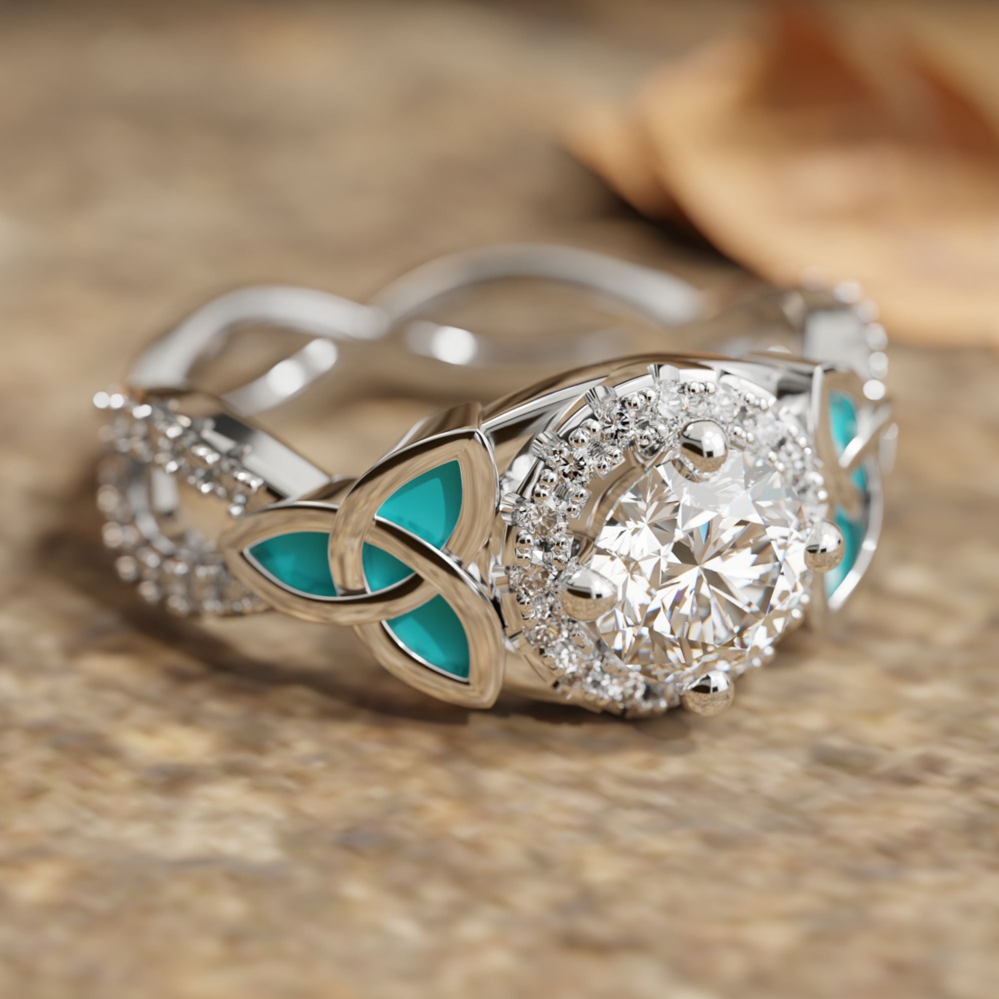 Interwoven Lucky Leaf Ring - Serene Western