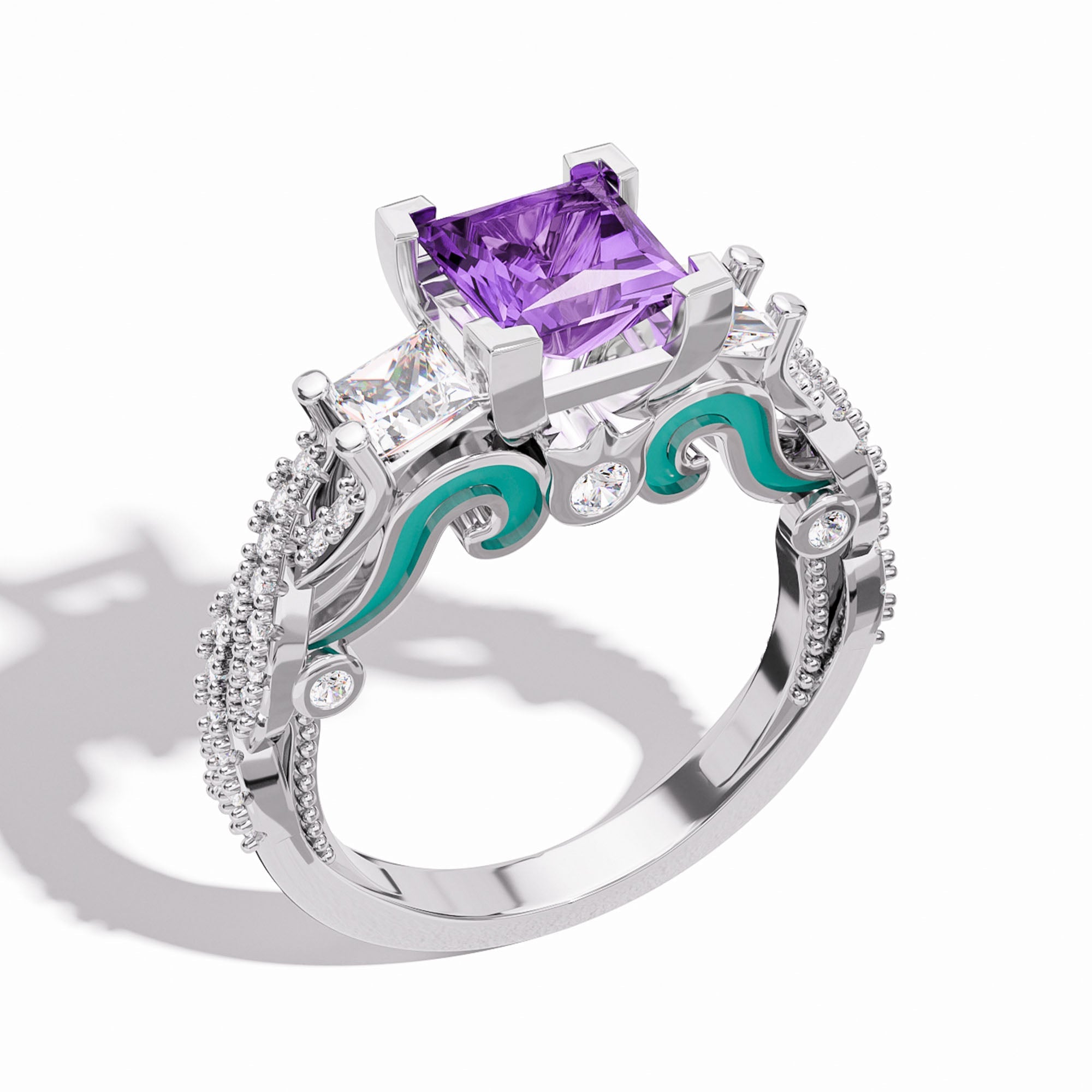 Love Rivet Ring - Amethyst - Serene Western