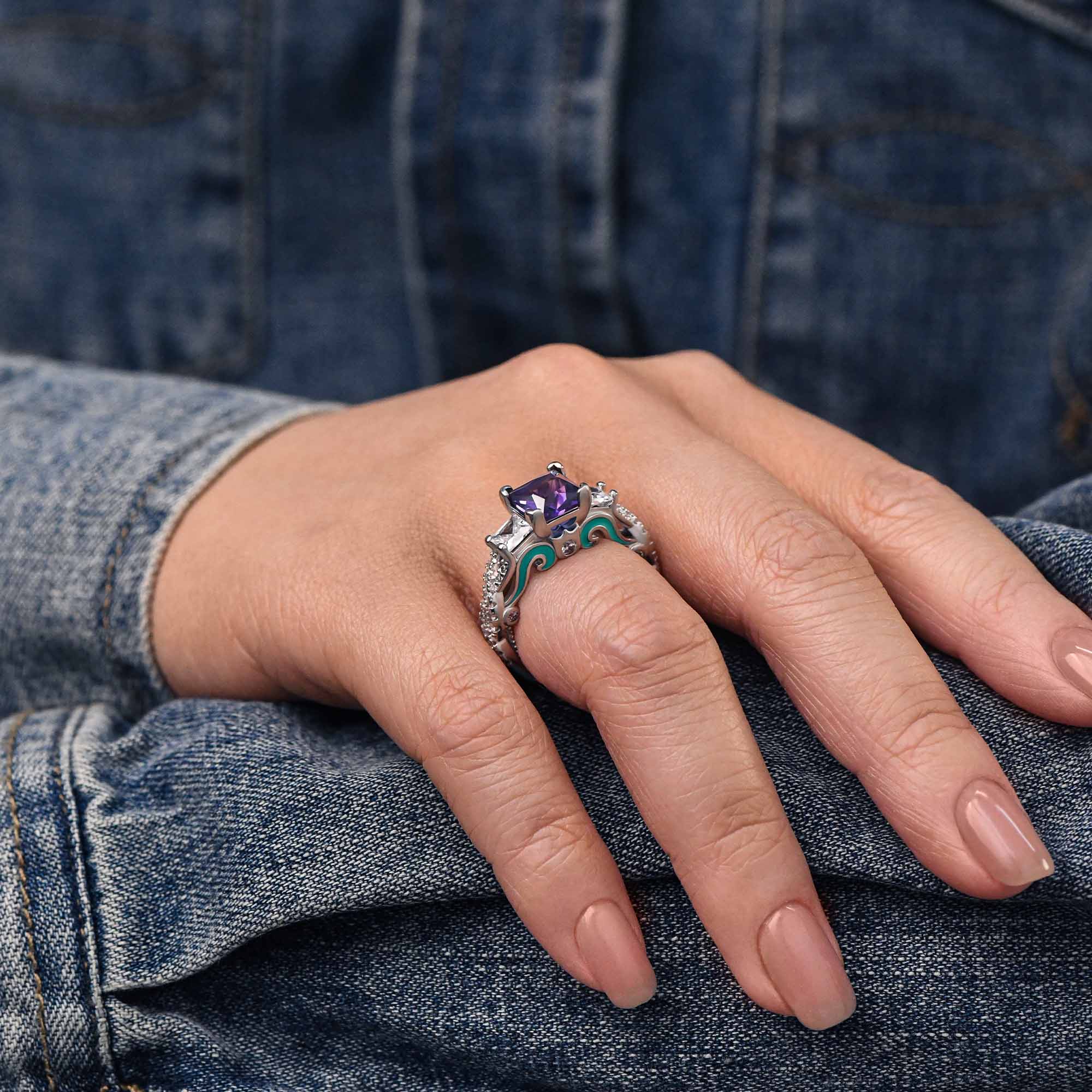 Love Rivet Ring - Amethyst - Serene Western