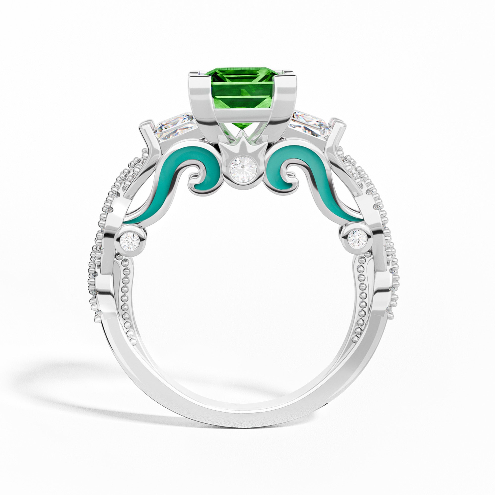 Love Rivet Ring - Emerald - Serene Western