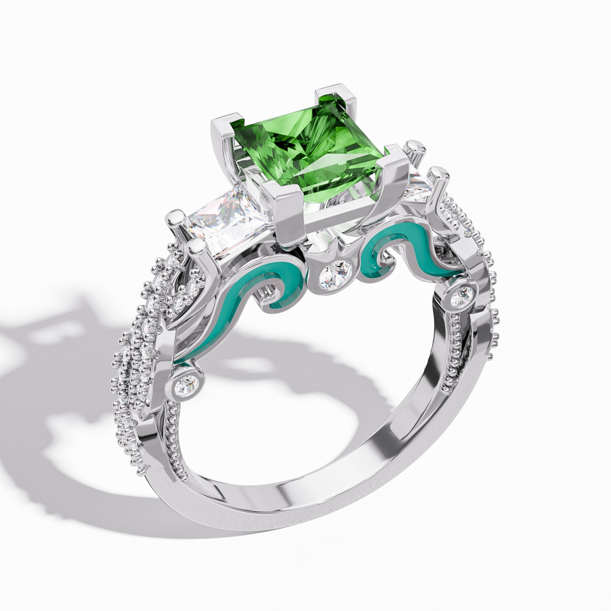 Love Rivet Ring - Emerald - Serene Western