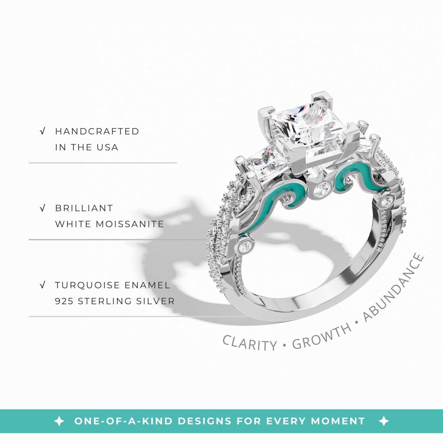 Love Rivet Ring - Moissanite - Serene Western