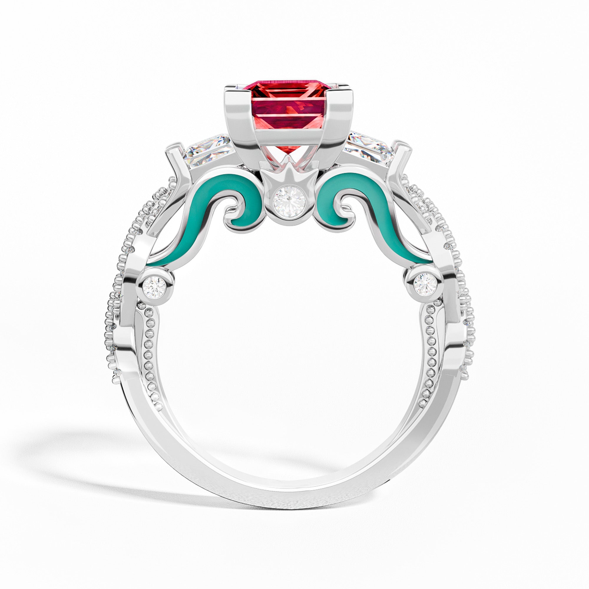 Love Rivet Ring - Ruby - Serene Western