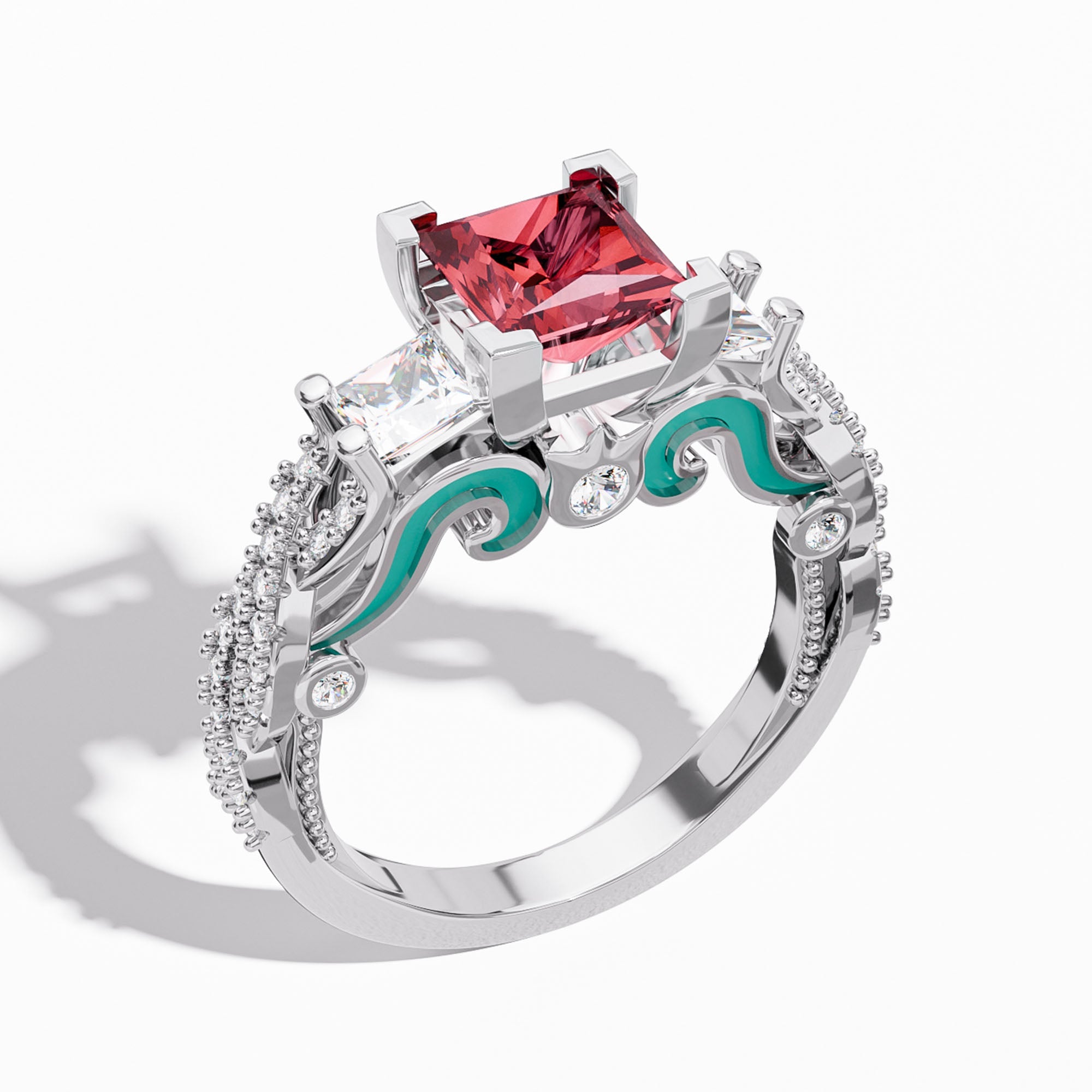 Love Rivet Ring - Ruby - Serene Western