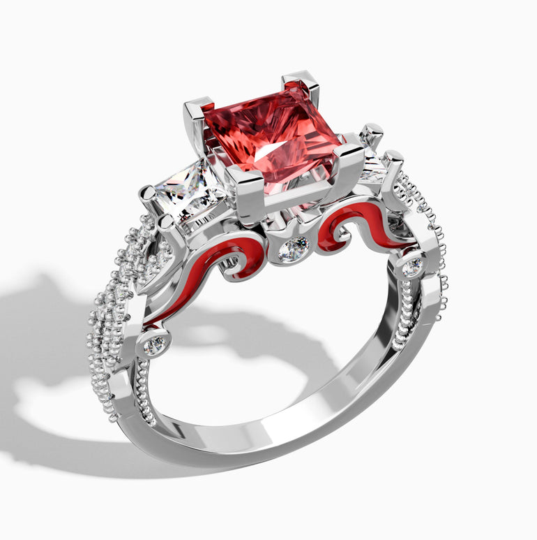 Love Rivet Ring - Ruby - Serene Western