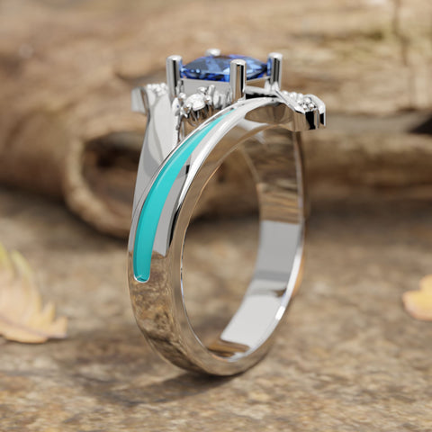 Milky Way Kiss Ring - Sapphire