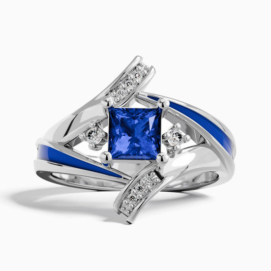 Milky Way Kiss Ring - Sapphire - Serene Western