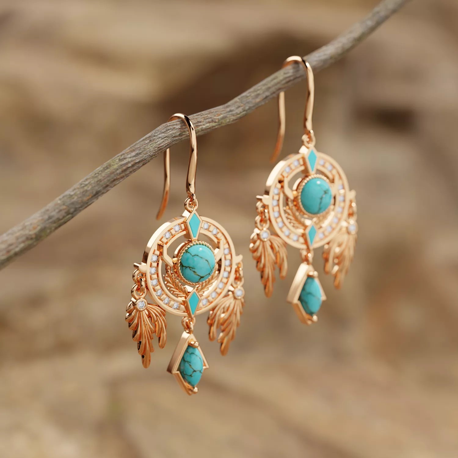 Mystic Dreamcatcher Earrings - Serene Western