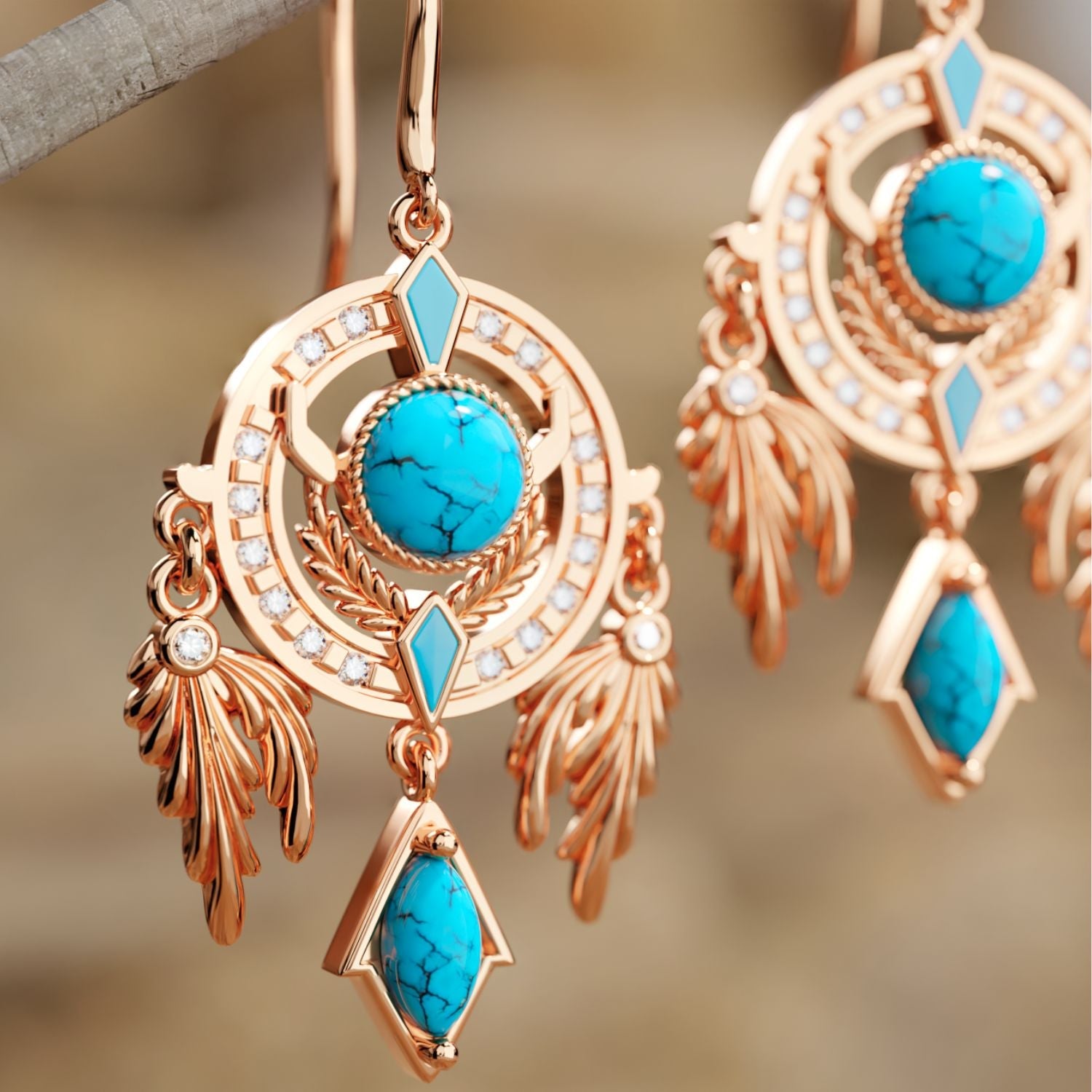 Mystic Dreamcatcher Earrings - Serene Western