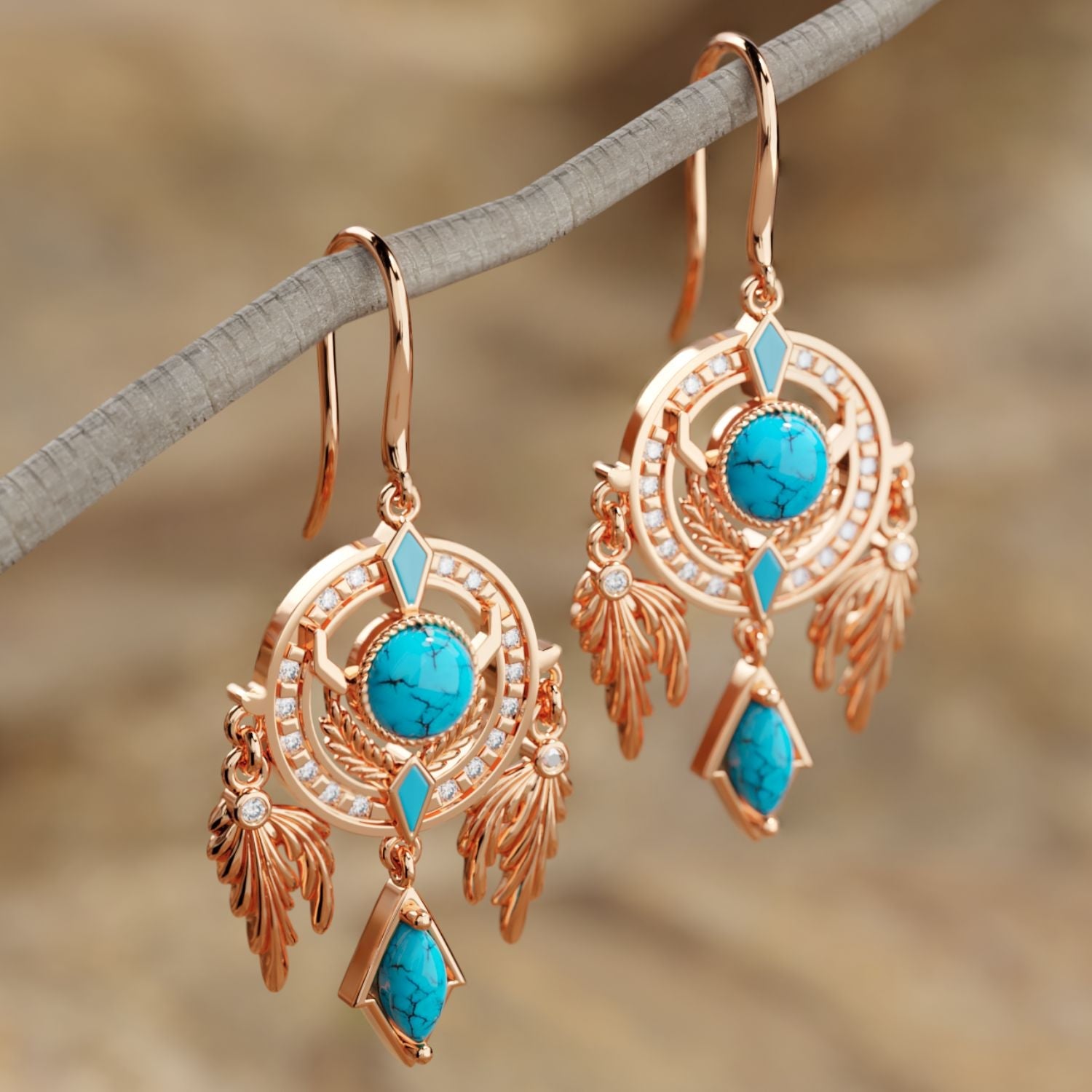 Mystic Dreamcatcher Earrings - Serene Western