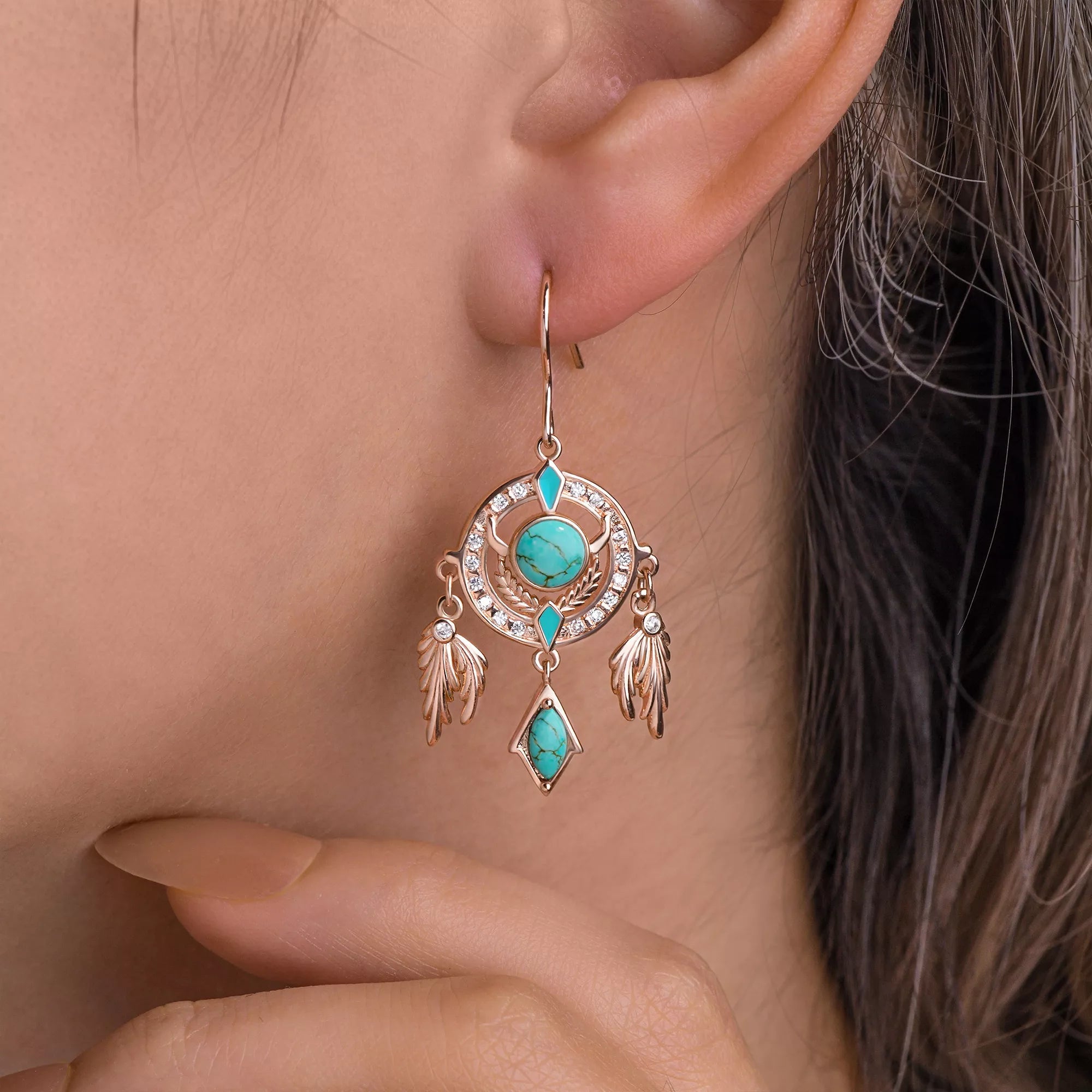 Mystic Dreamcatcher Earrings - Serene Western