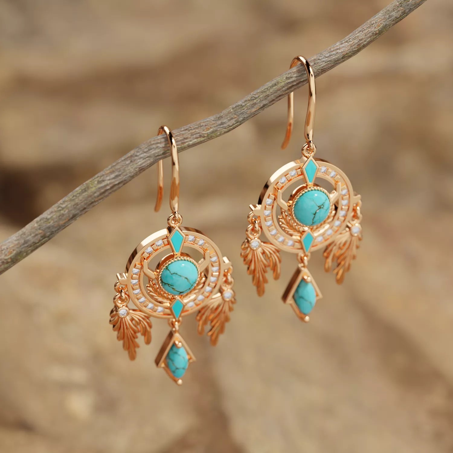 Mystic Dreamcatcher Earrings - Serene Western