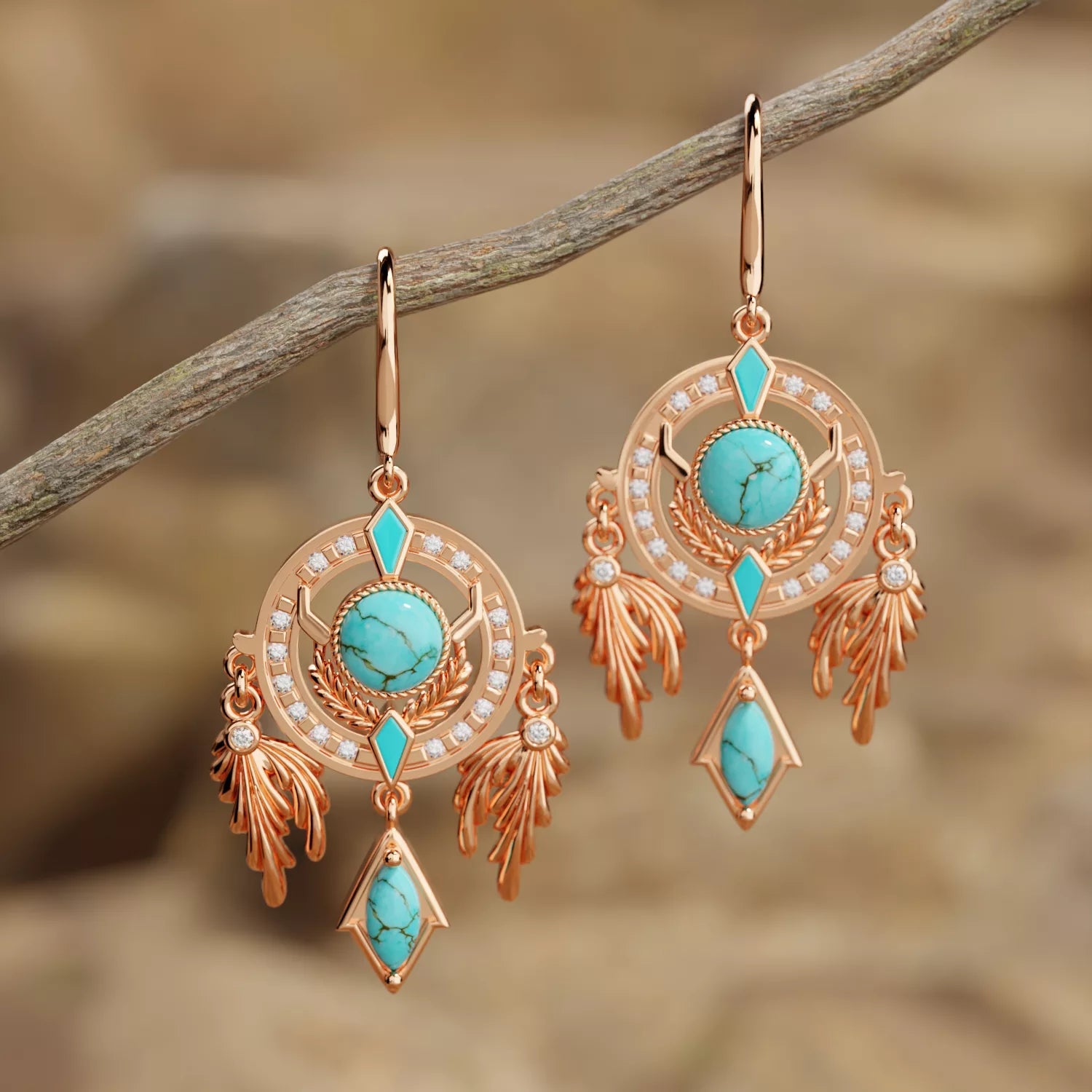 Mystic Dreamcatcher Earrings - Serene Western