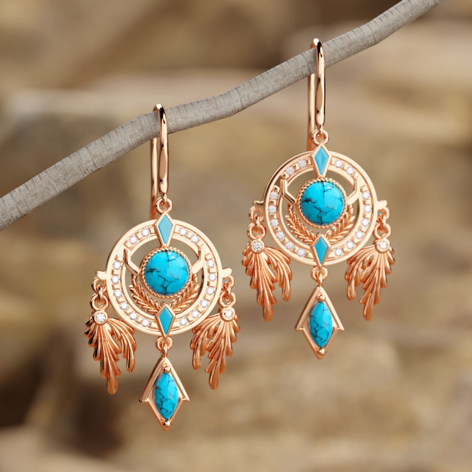 Mystic Dreamcatcher Earrings - Serene Western