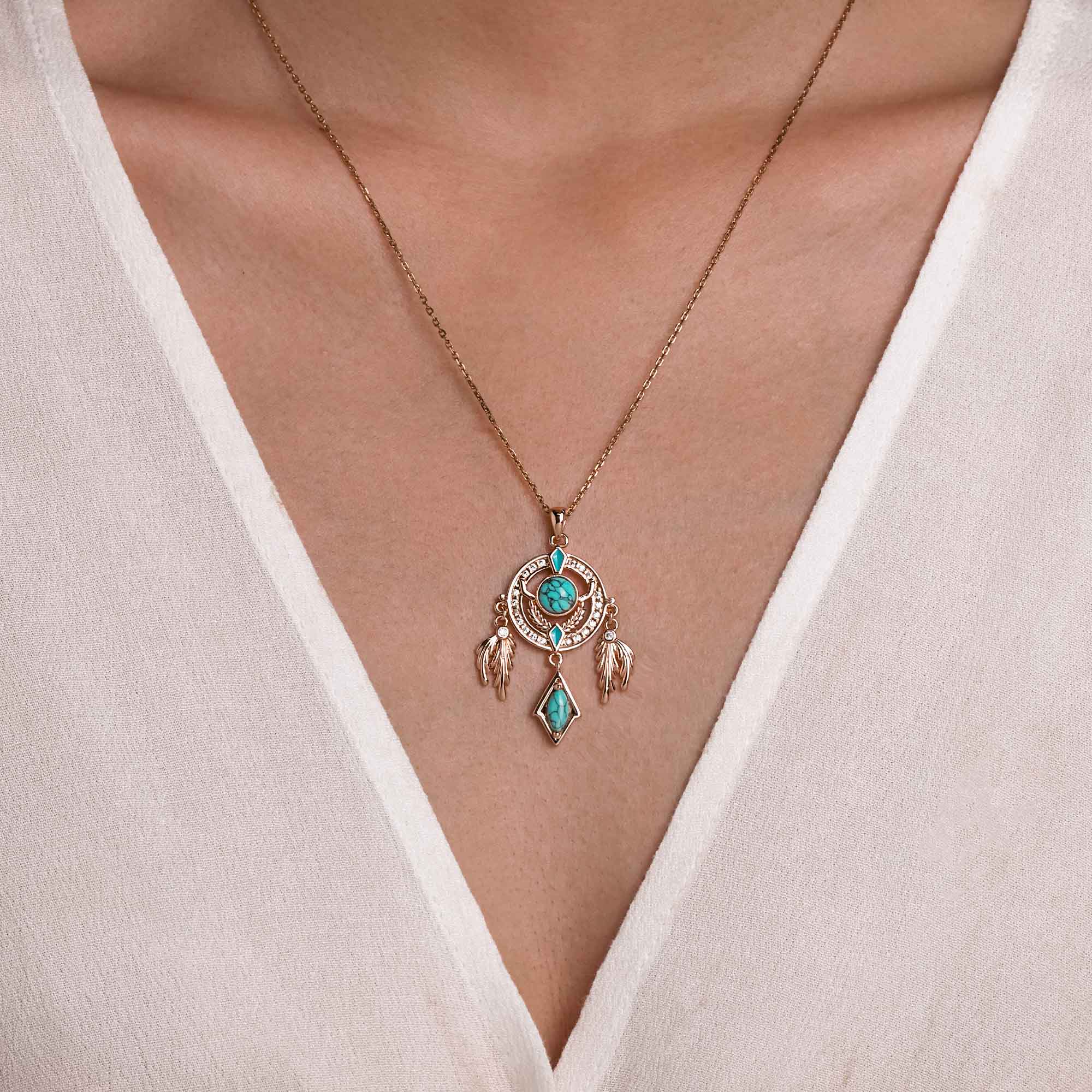 Mystic Dreamcatcher Necklace - Serene Western