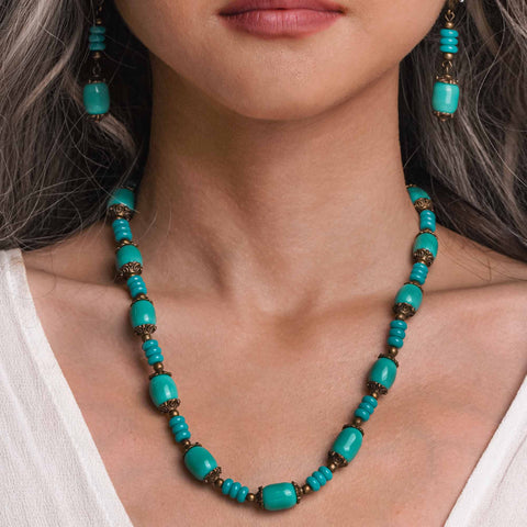 Mystic Turquoise Necklace and Earring Set