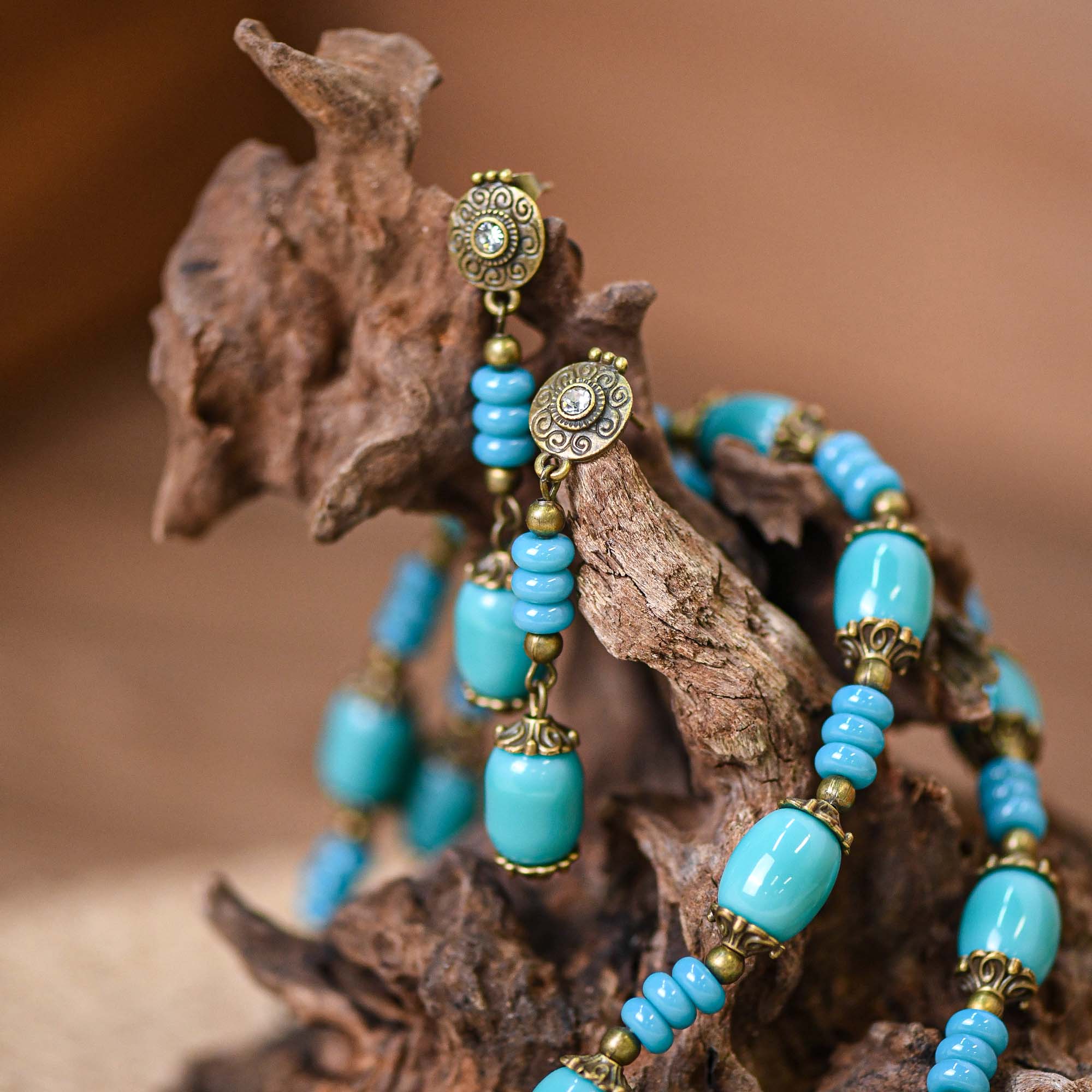 Mystic Turquoise Necklace and Earring Set - Serene Western