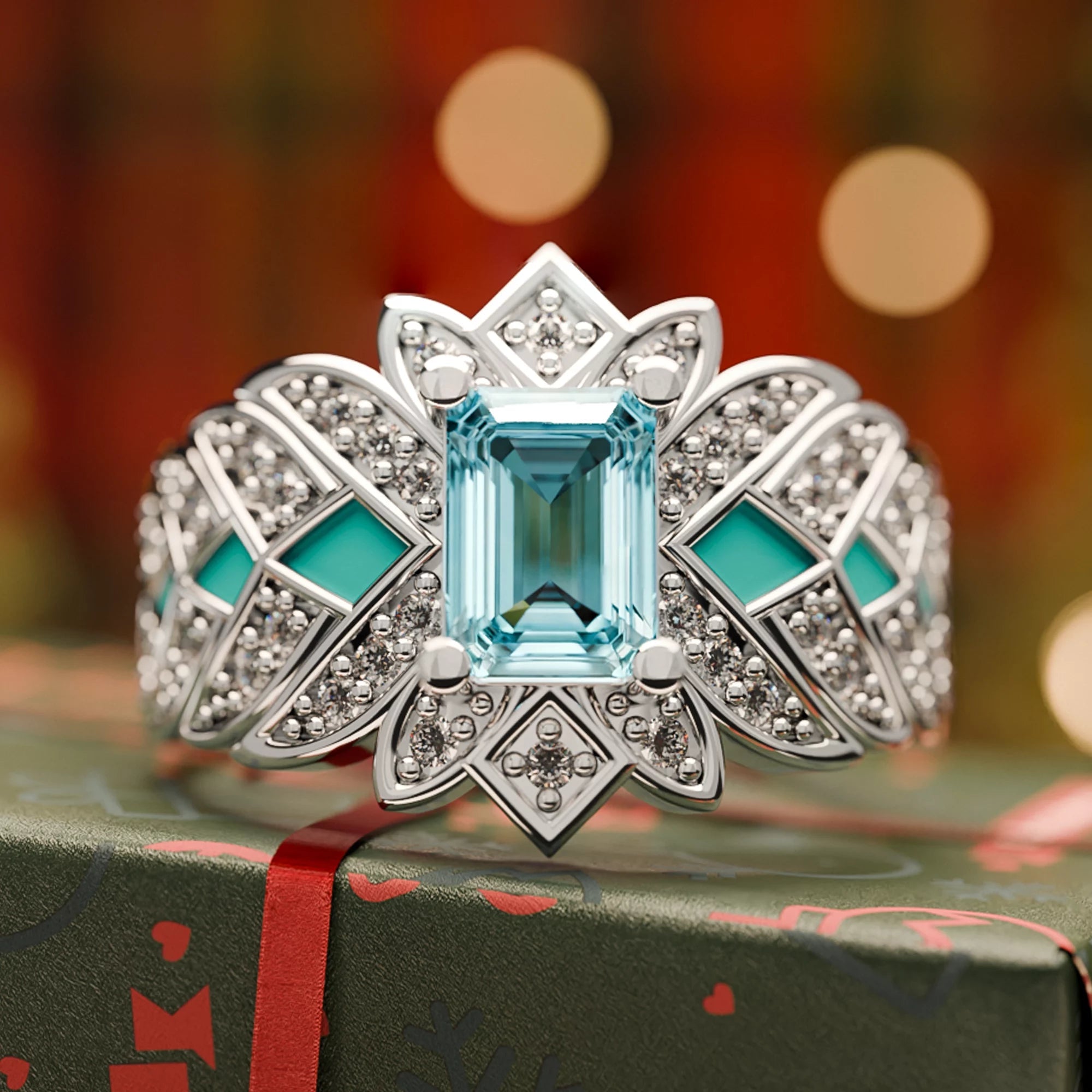 Nautical Starlight Ring - Aquamarine - Serene Western