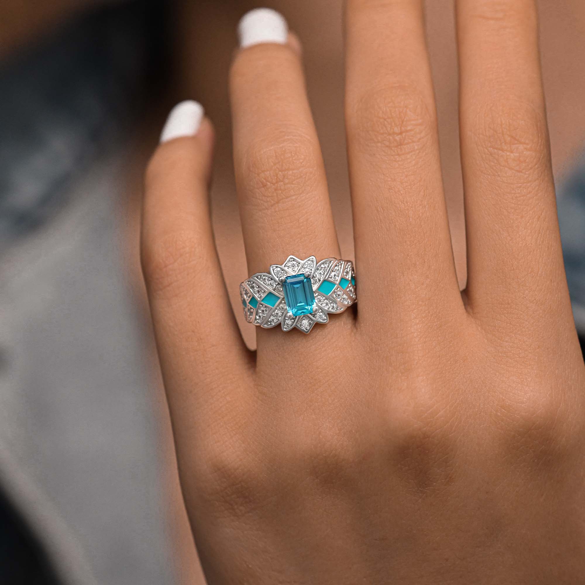 Nautical Starlight Ring - Aquamarine - Serene Western