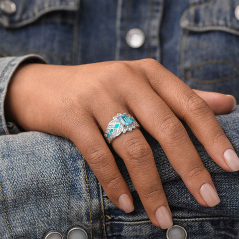 Nautical Starlight Ring - Aquamarine