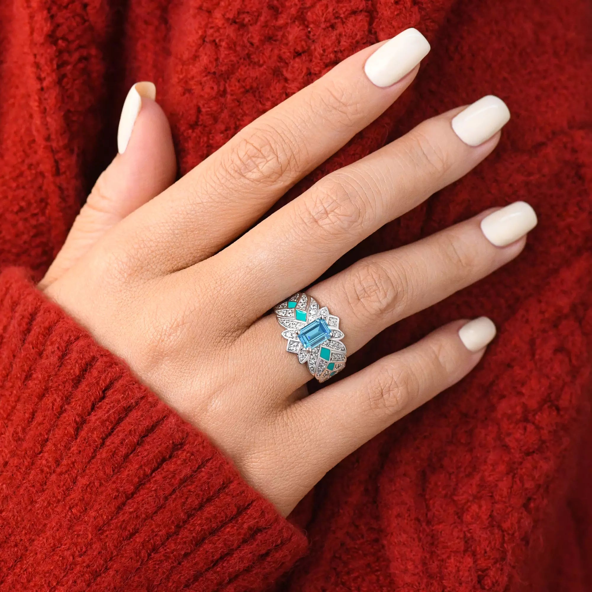 Nautical Starlight Ring - Aquamarine - Serene Western