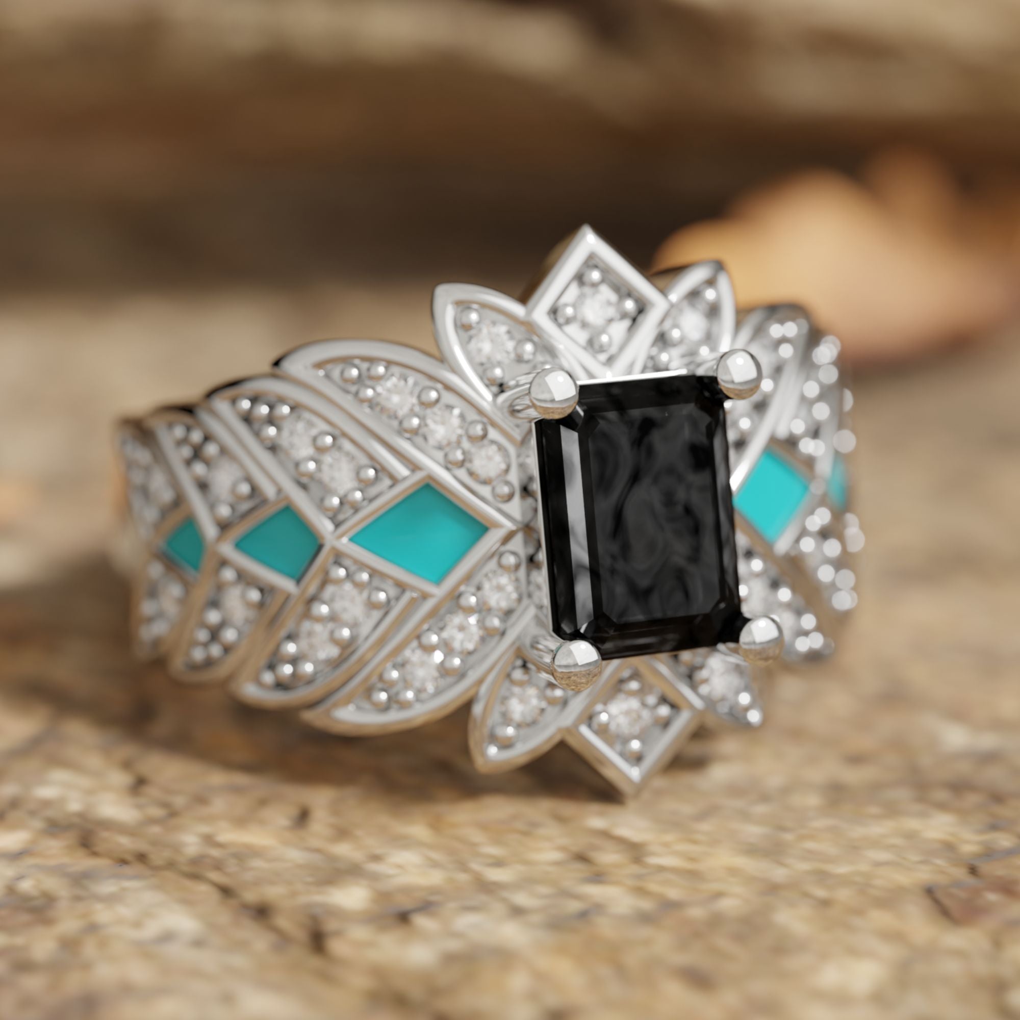 Nautical Starlight Ring - Black Onyx - Serene Western