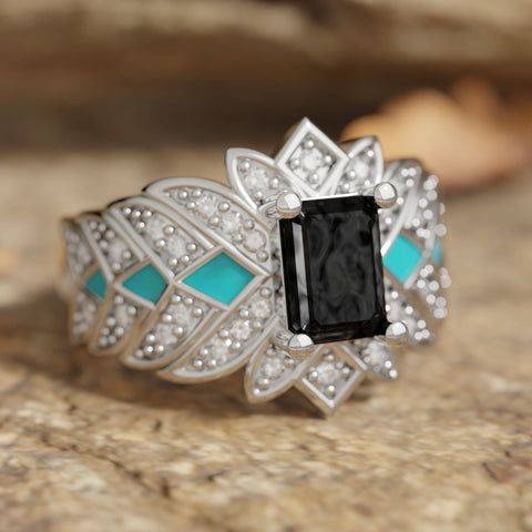 Nautical Starlight Ring - Black Onyx